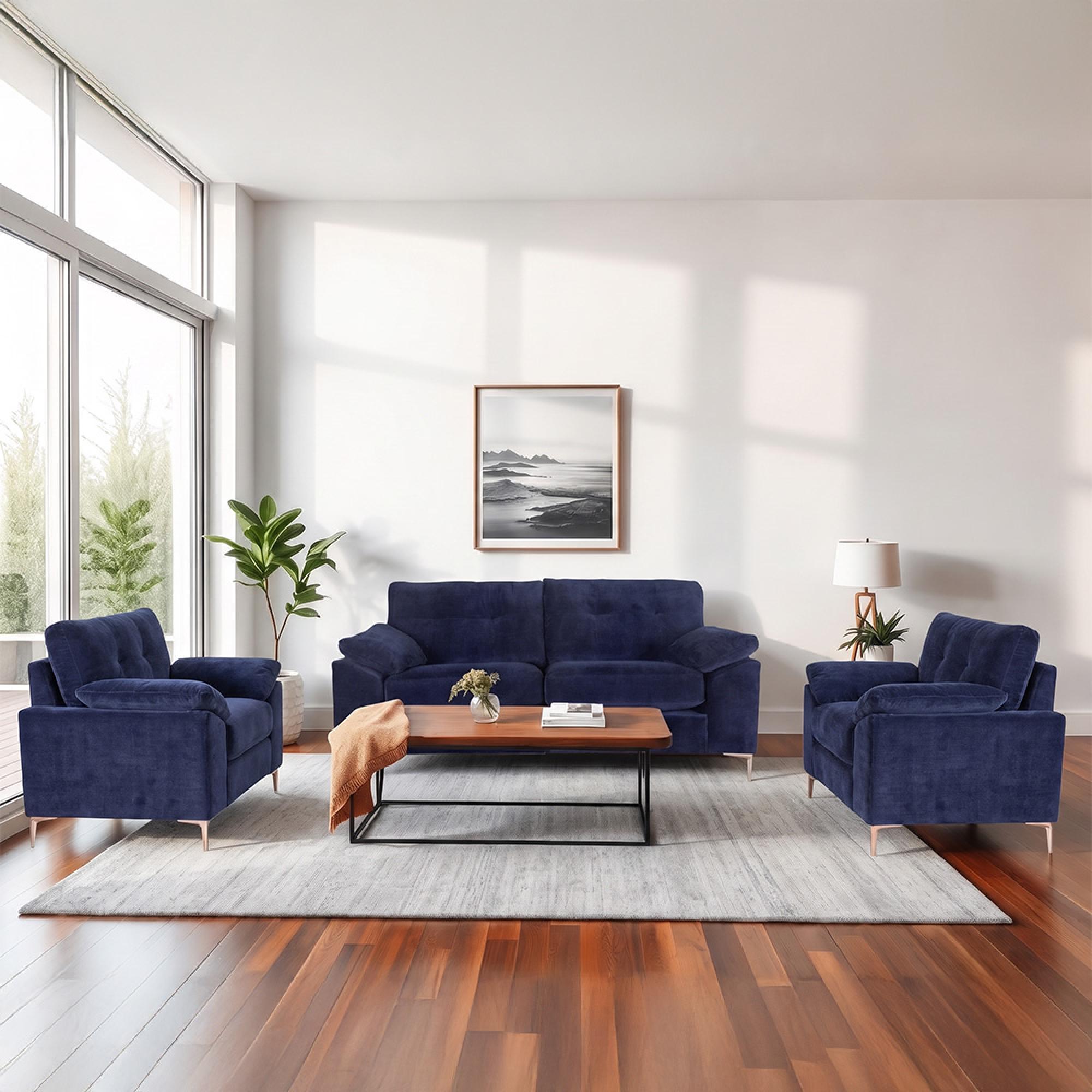 Buoyant Elsie Fabric Sofa Set - 3+1+1 Seater - Variation Available