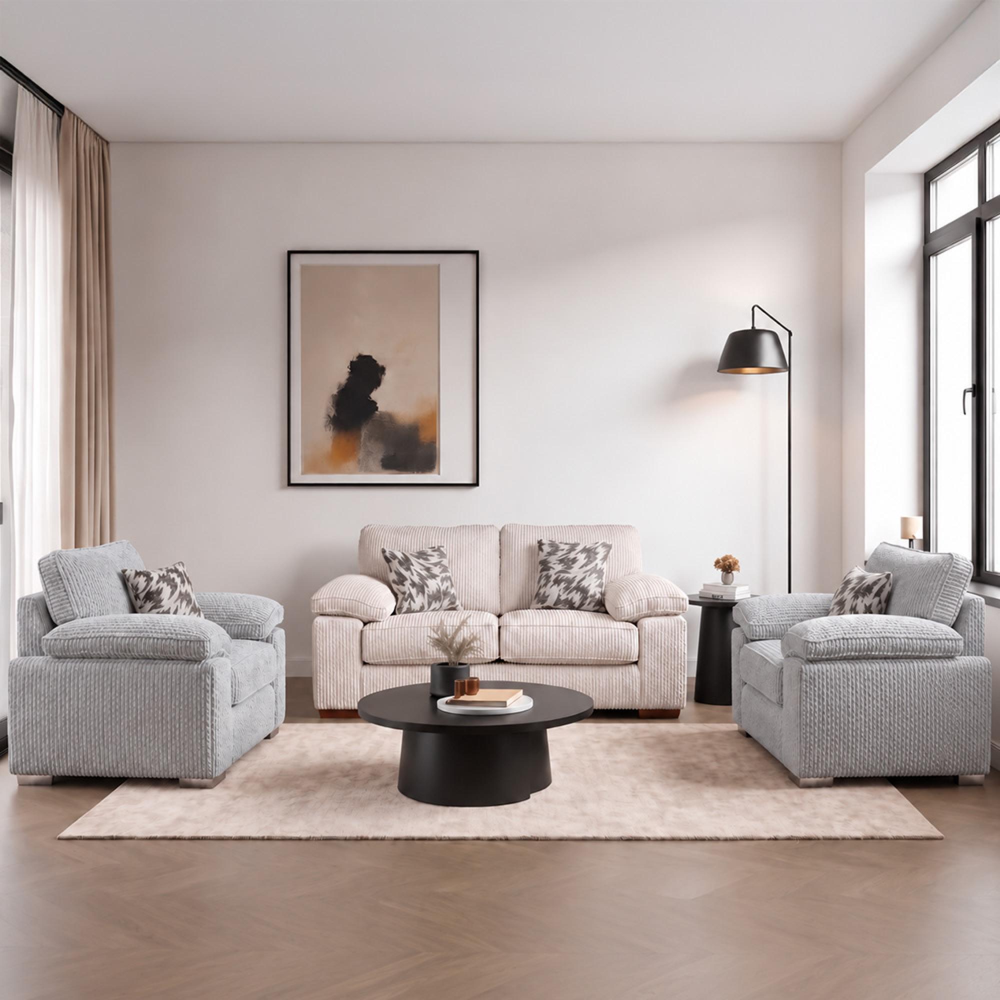 Buoyant Lara Fabric Sofa Set - 2+1+1 Seater - Variation Available