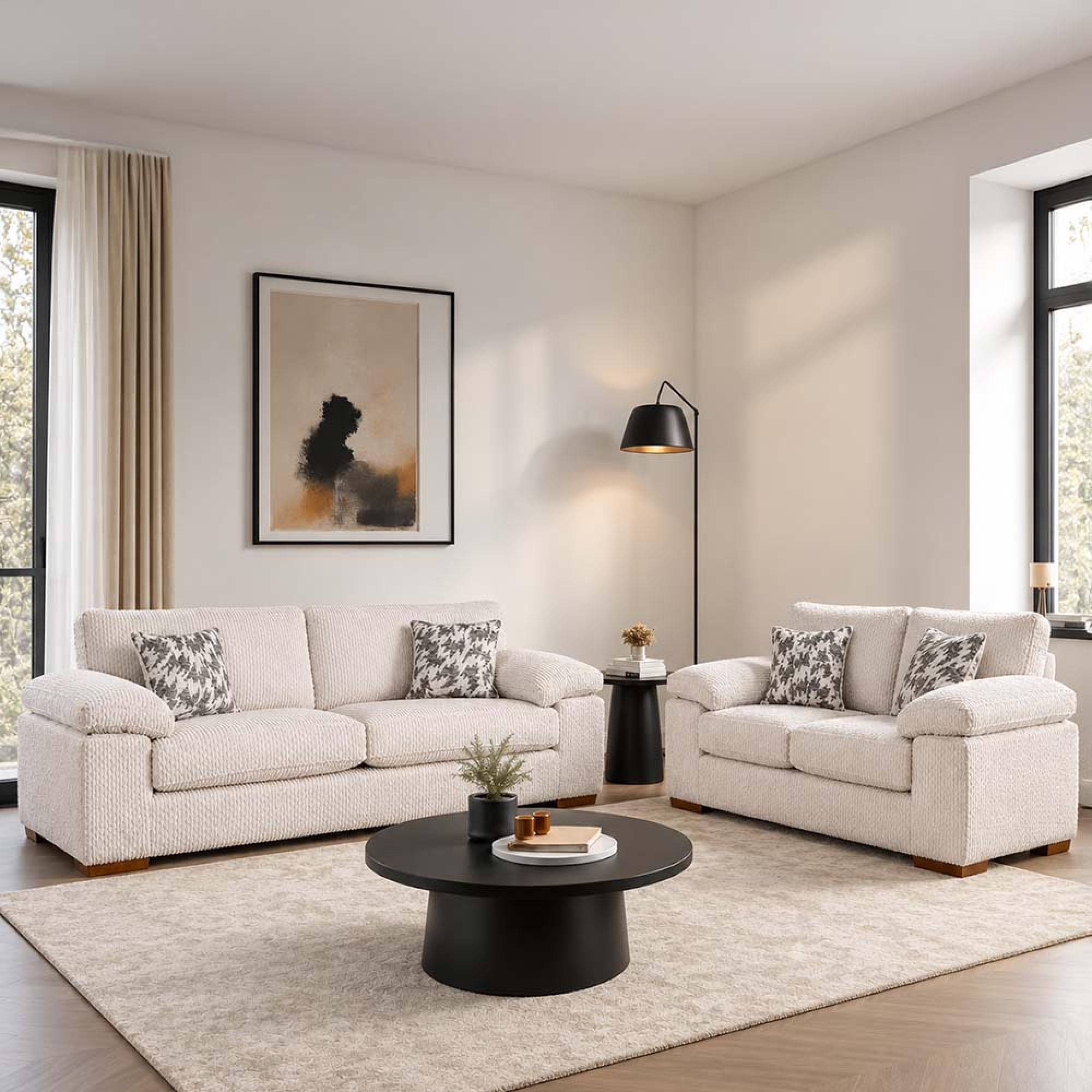 Buoyant Lara Fabric Sofa Set - 3+2 Seater - Variation Available