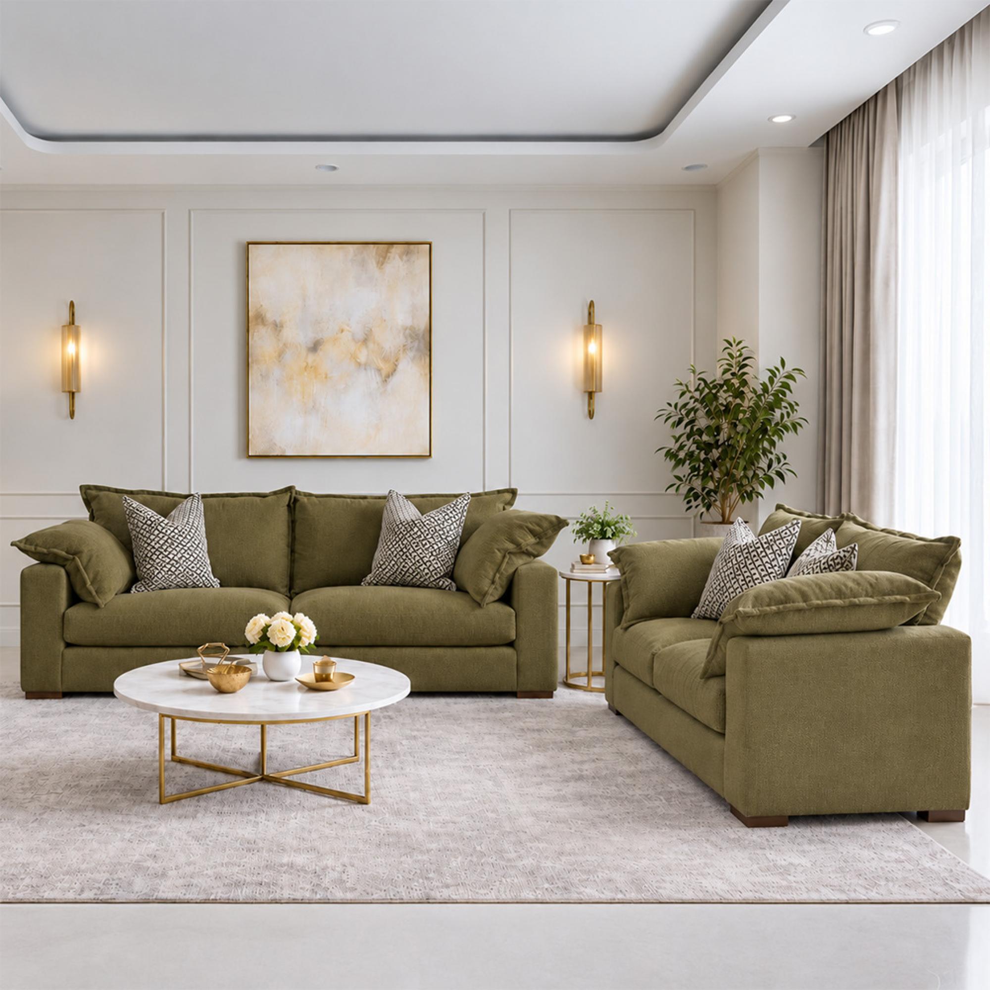 Buoyant Lennox Fabric Sofa Set - 3+2 Seater - Variation Available