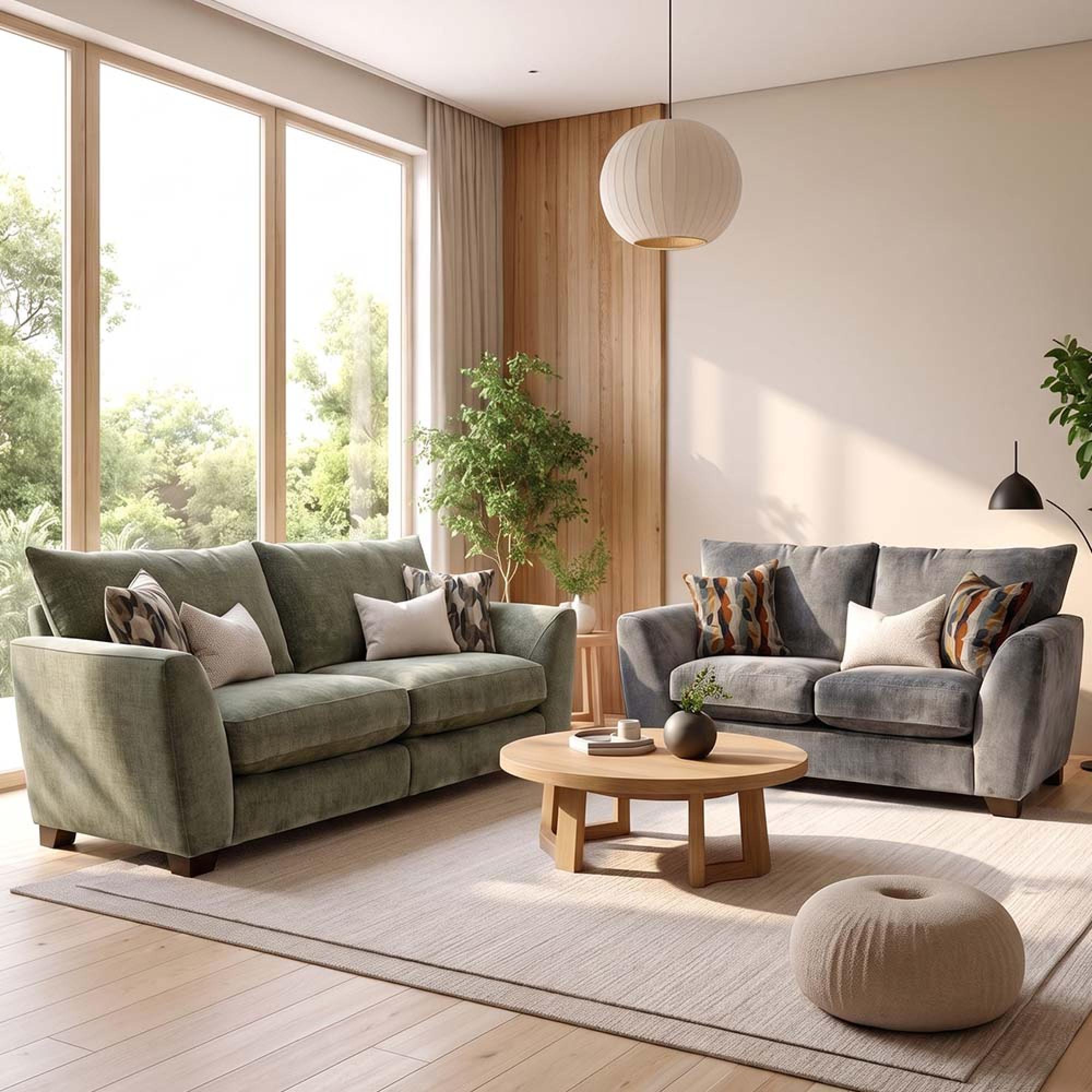 Buoyant Mala Fabric Sofa Set - 3+2 Seater - Variation Available