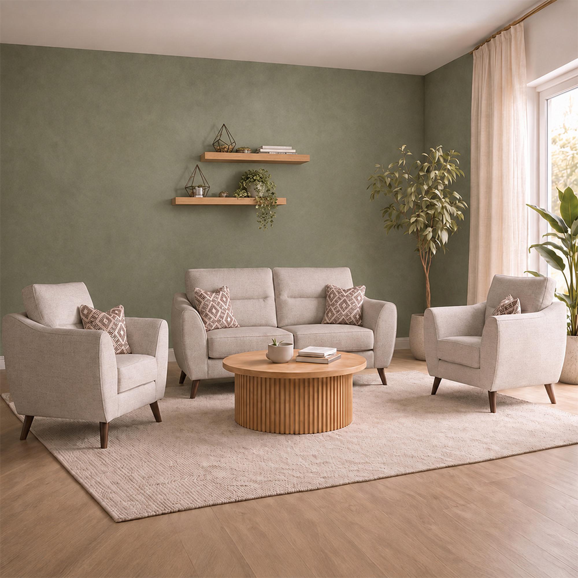 Buoyant Miller Fabric Sofa Set - 2+1+1 Seater - Variation Available