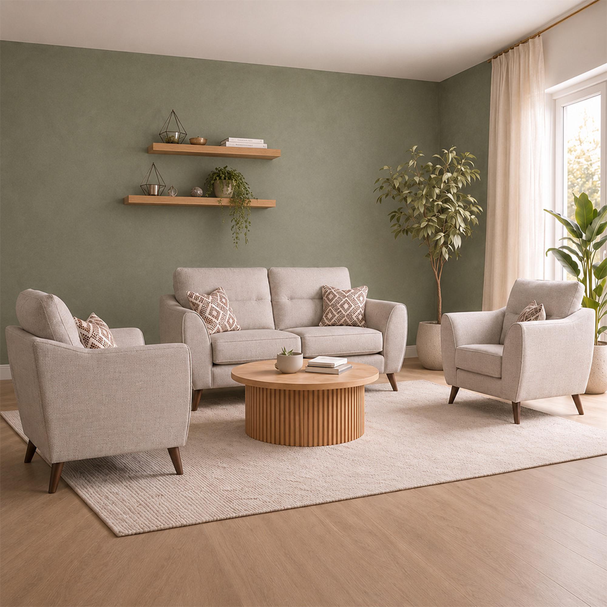 Buoyant Miller Fabric Sofa Set - 3+1+1 Seater - Variation Available