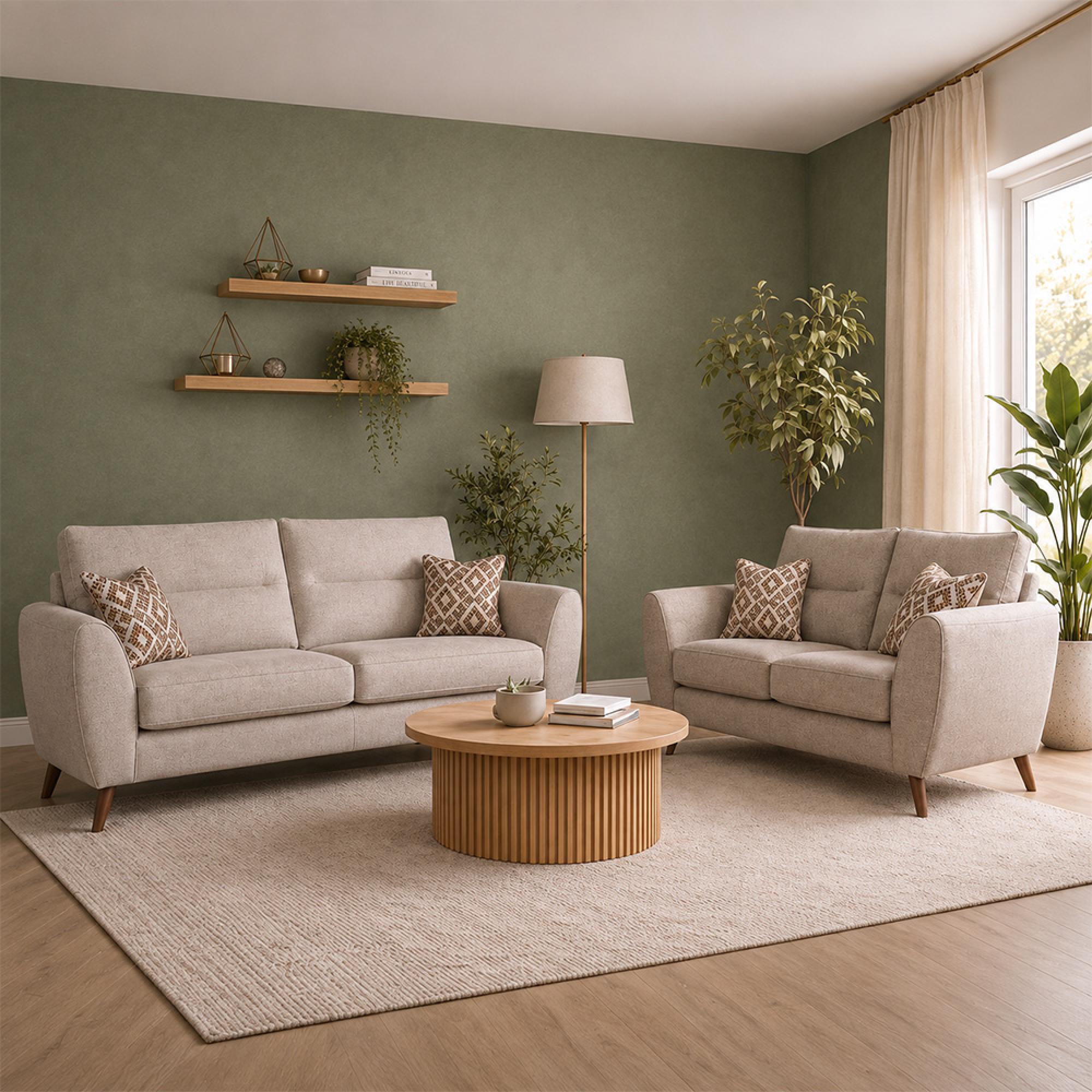 Buoyant Miller Fabric Sofa Set - 3+2 Seater - Variation Available