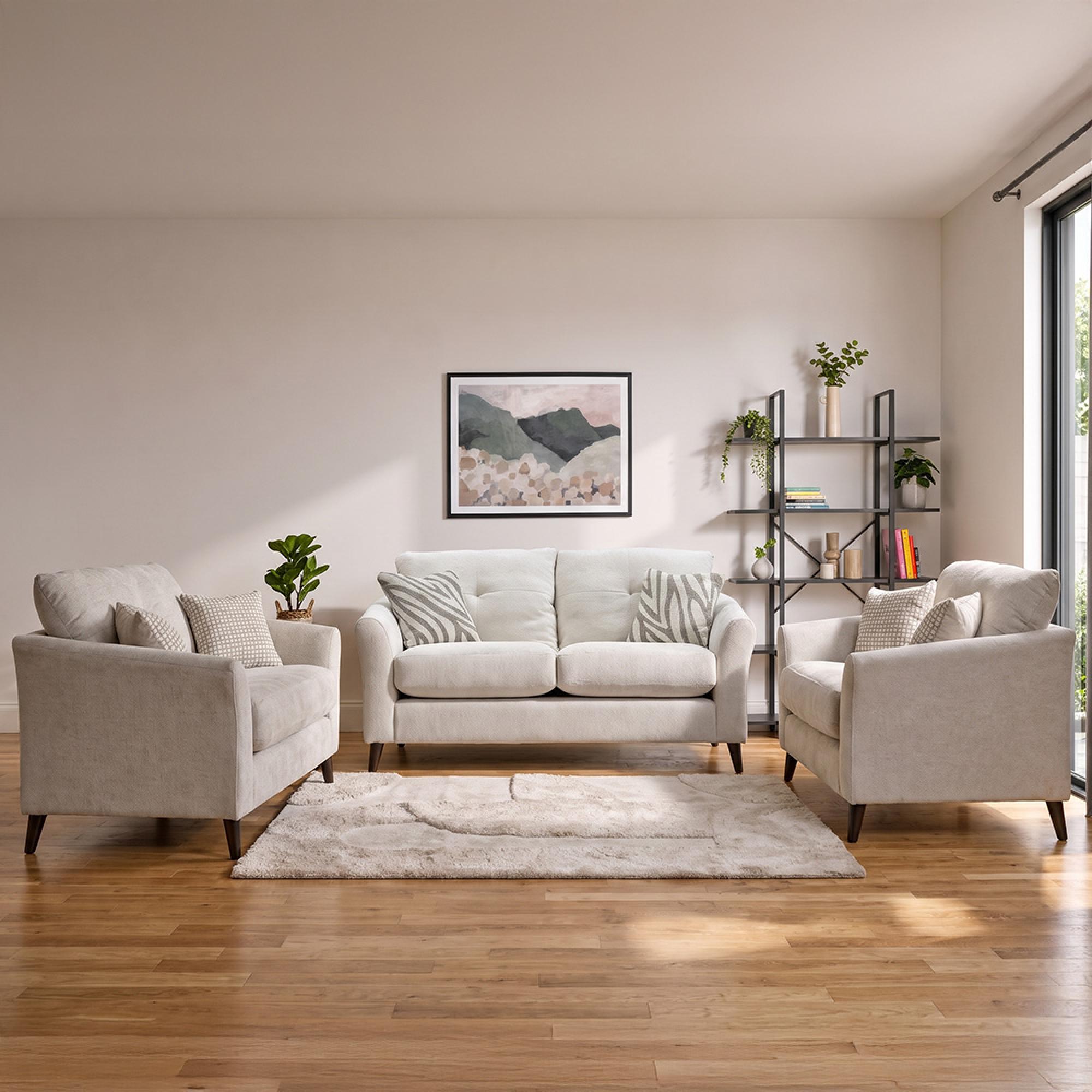 Buoyant Molly Fabric Sofa Set - 2+1+1 Seater - Variation Available
