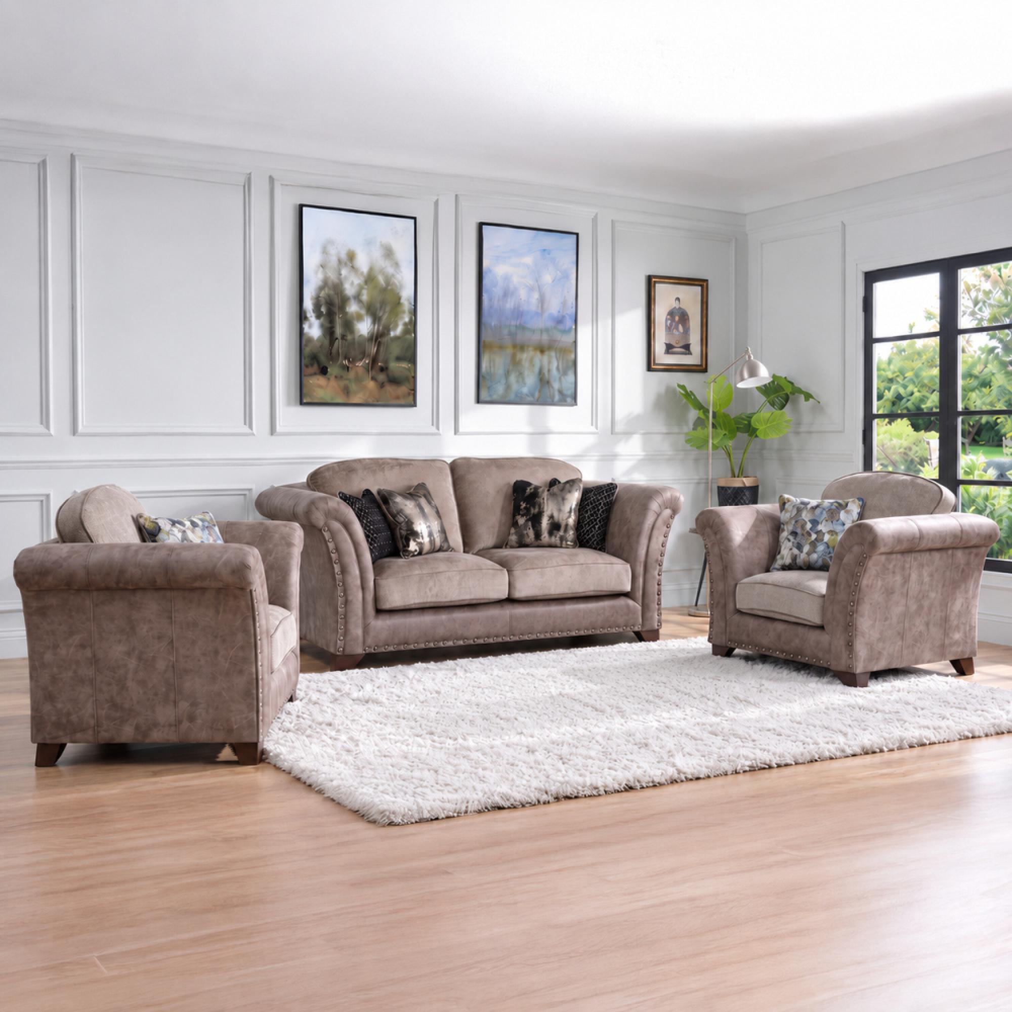 Buoyant Weston Fabric Sofa Set - 2+1+1 Seater - Variation Available