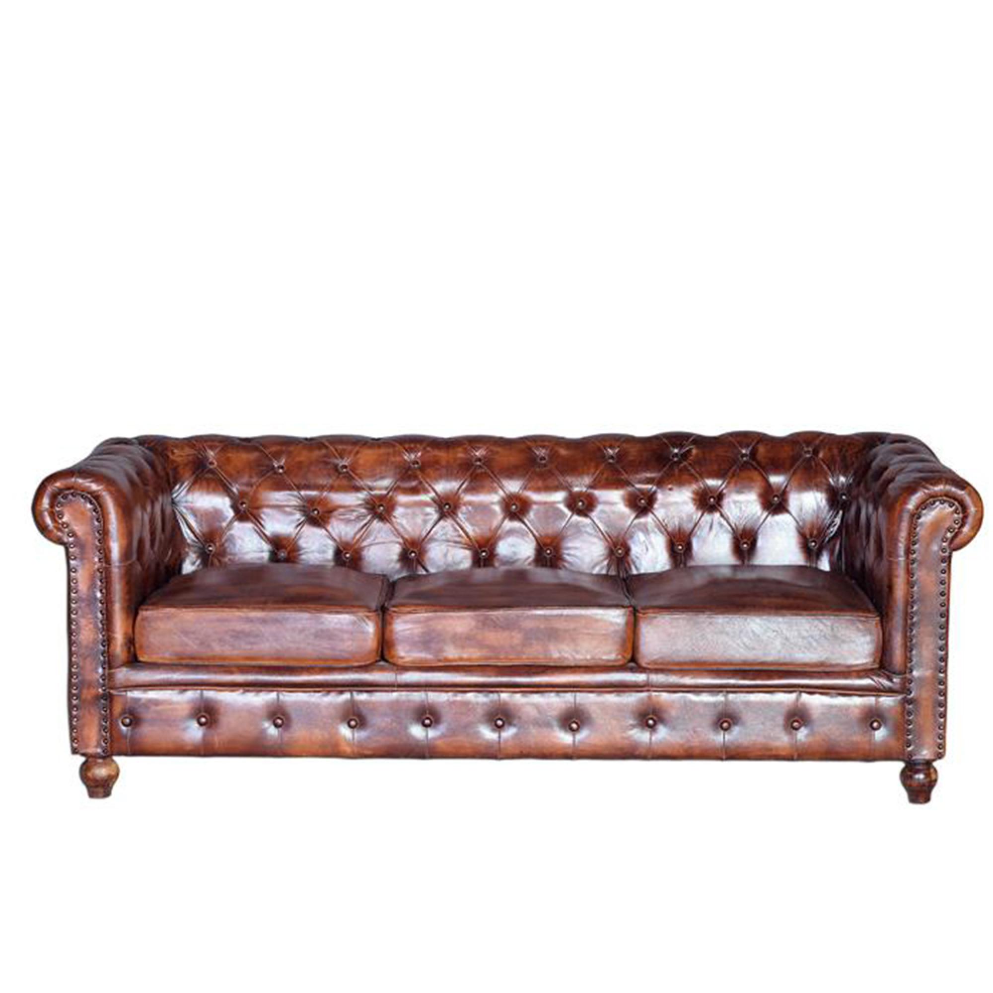 Calistoga Sofa - Brown Leather Chester - 3 Seater