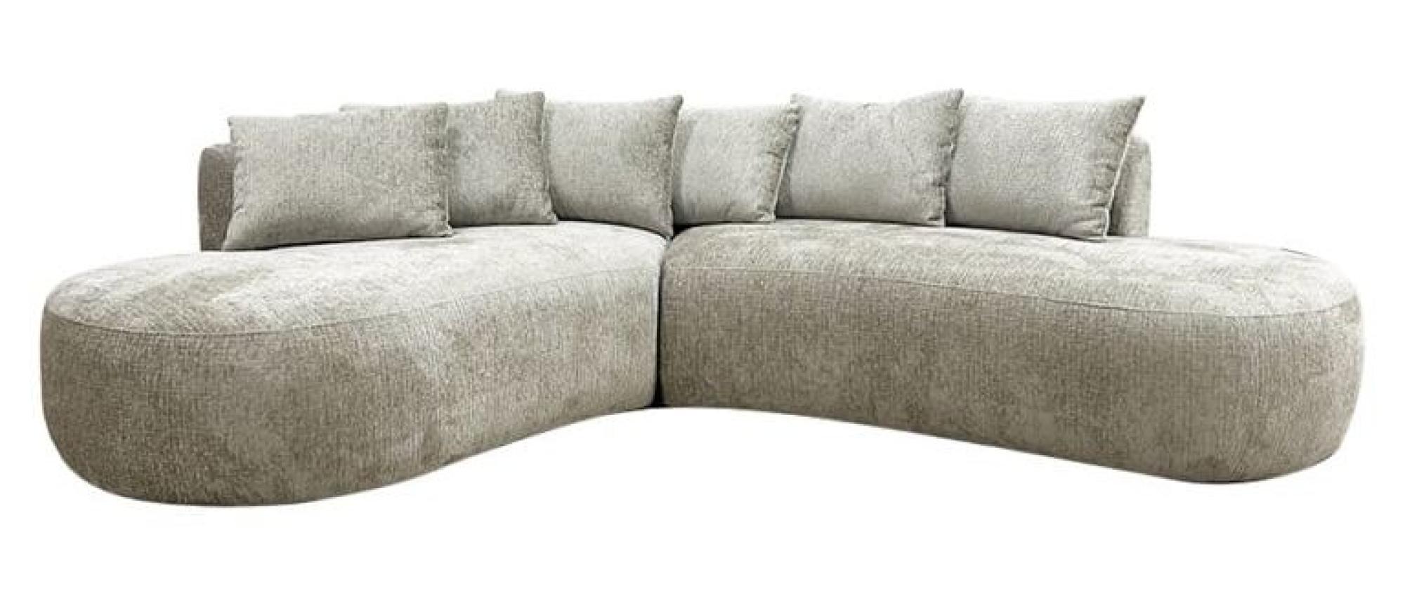 Cassie Sand Fabric 4 Seater Corner Sofa
