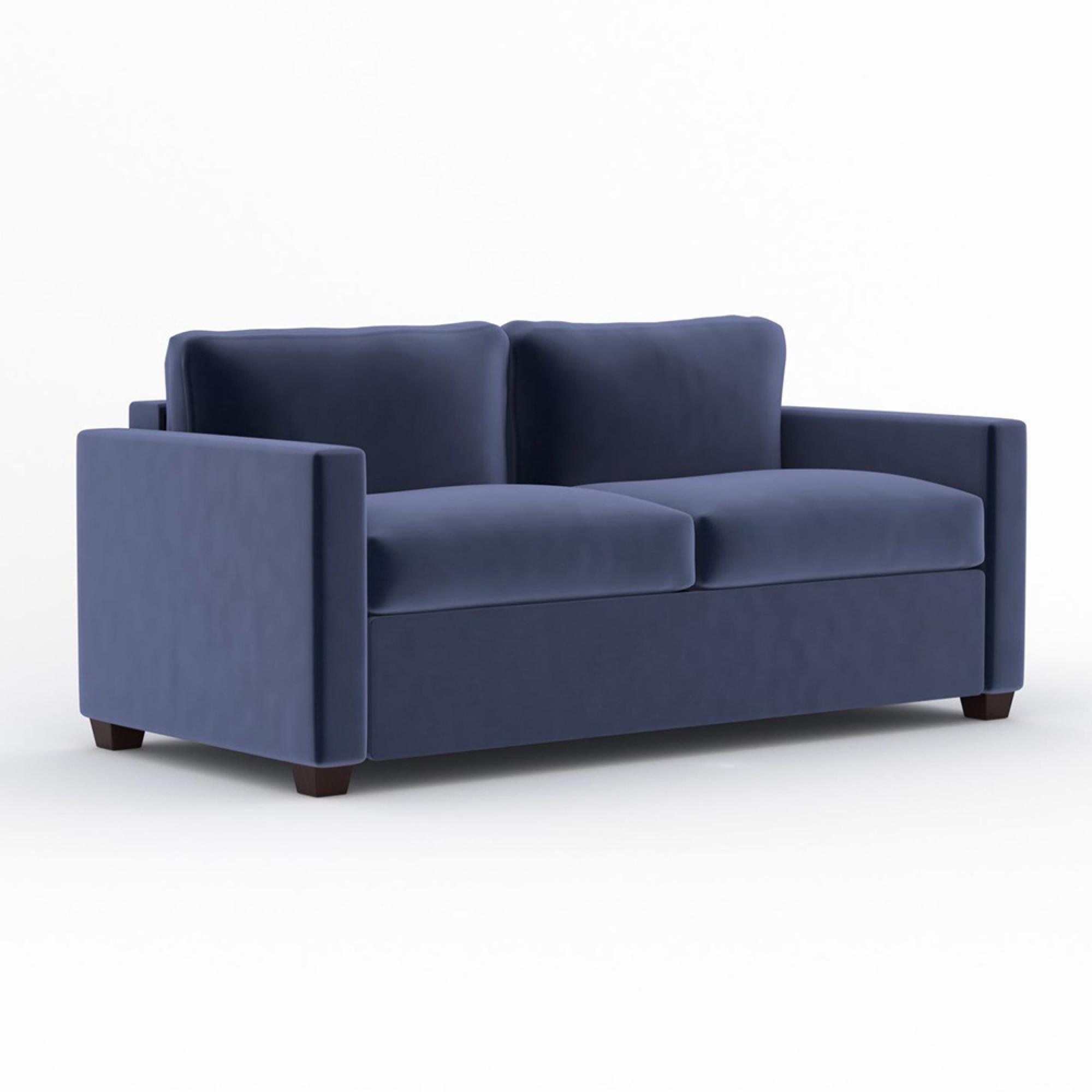 Elliot Sofa Bed - Sunningdale Midnight Blue Fabric - 2 Seater