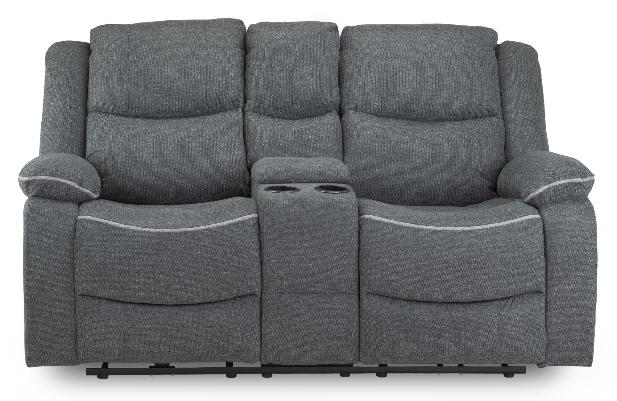 Harald Electric Recliner Sofa - Graphite Fabric - 2 Seater