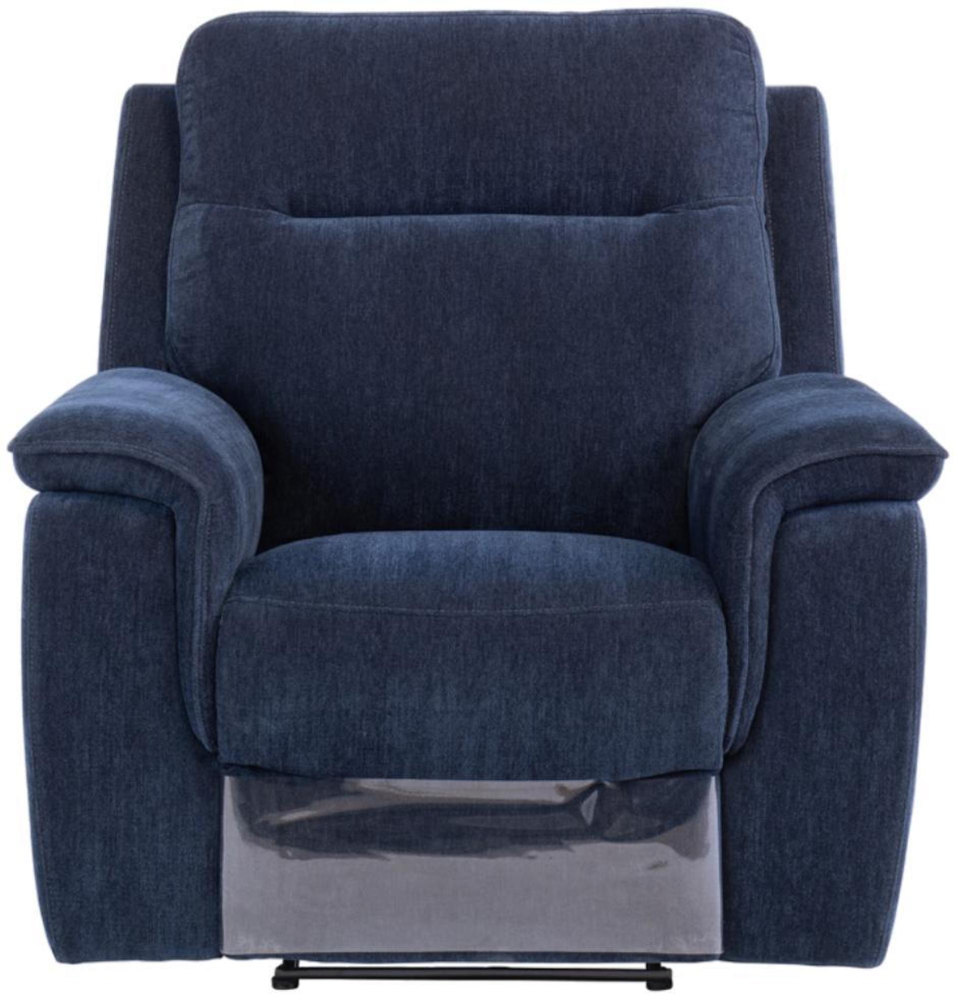 Havana Armchair - Electric Recliner - Blue Fabric