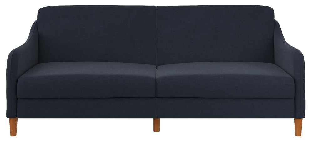 Jasper Sprung Sofa Bed - 2 Seater - Navy Blue Linen Fabric - 2148629UK