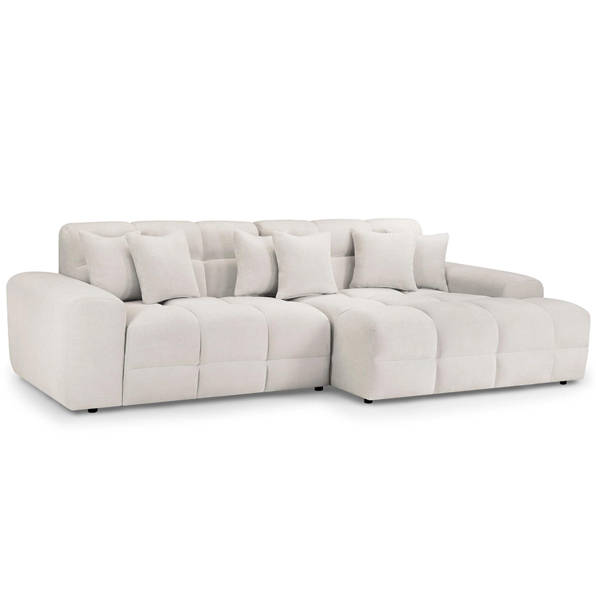 Jacob Corner Sofa - Cream Fabric - RHF