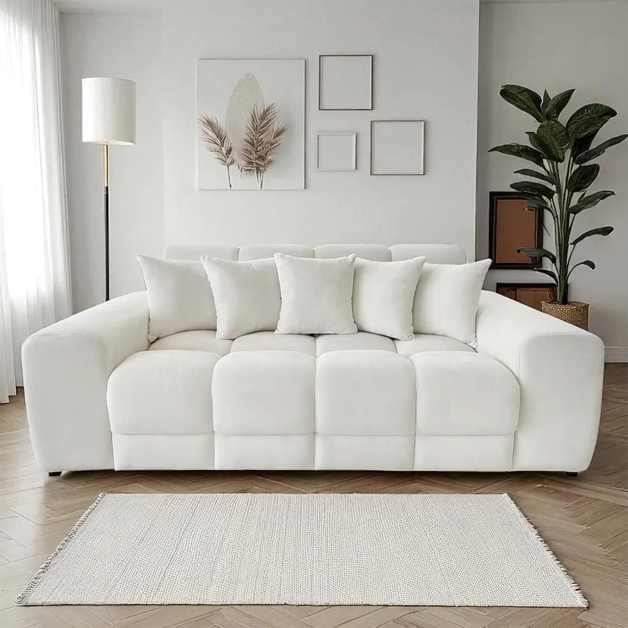 Jacob Sofa - Natural Fabric - 3 Seater