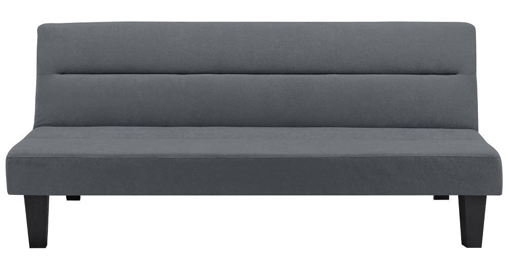 Kebo Futon Sofa Bed - Grey Velvet Fabric - 3 Seater - 2005419UK