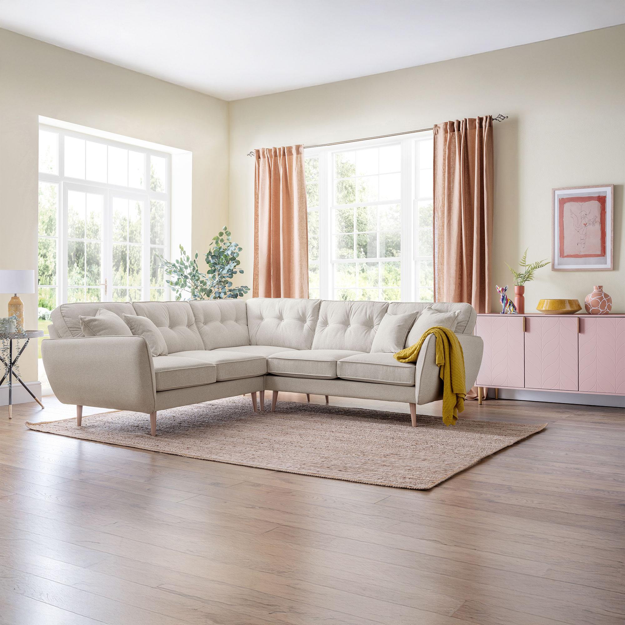 Kendal Corner Sofa - 2 Corner 2 - Linen Fabric