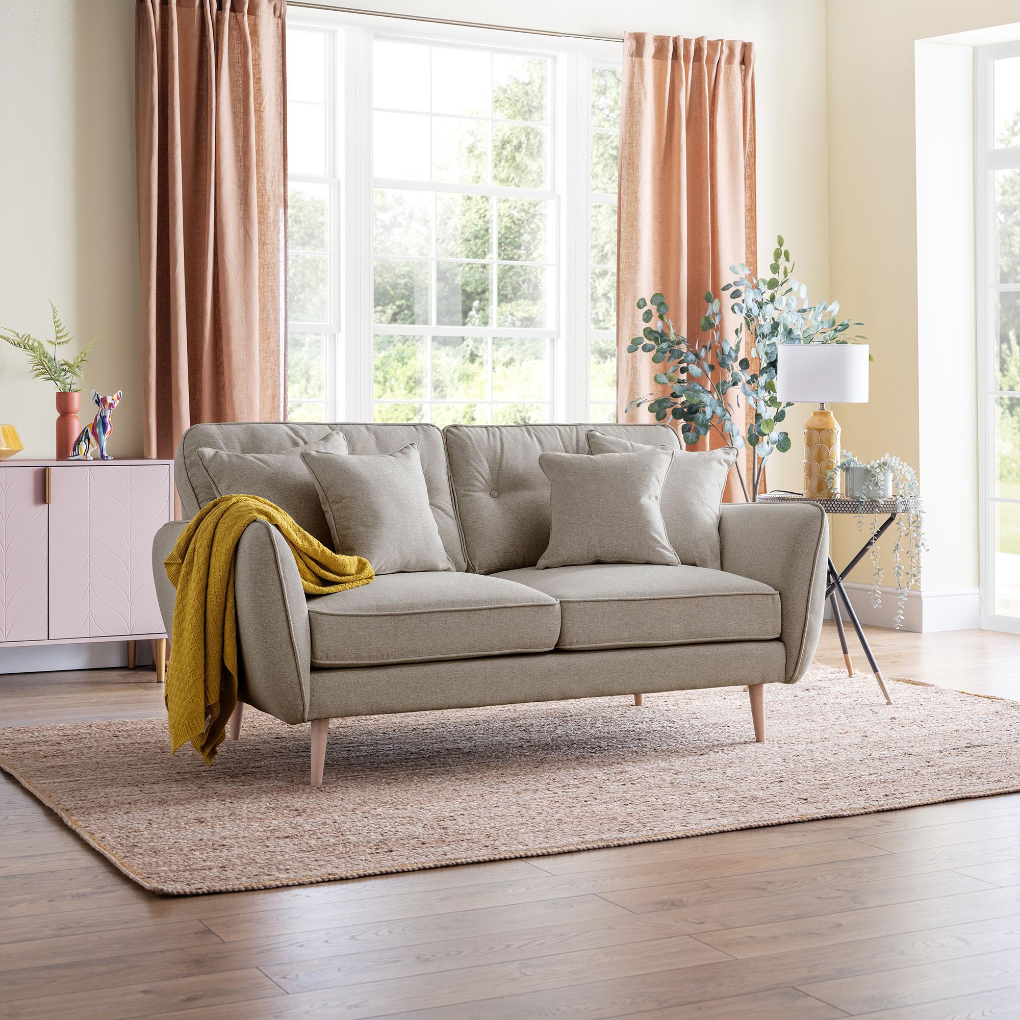 Kendal Sofa - 2 Seater - Mink Fabric