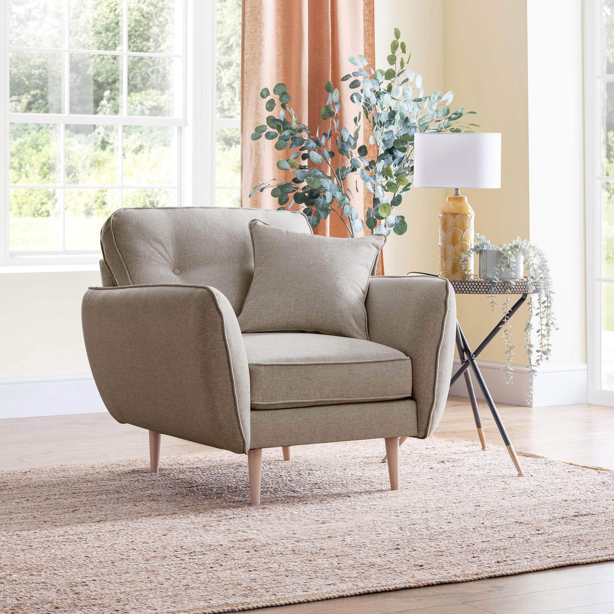Kendal Armchair - Mink Fabric