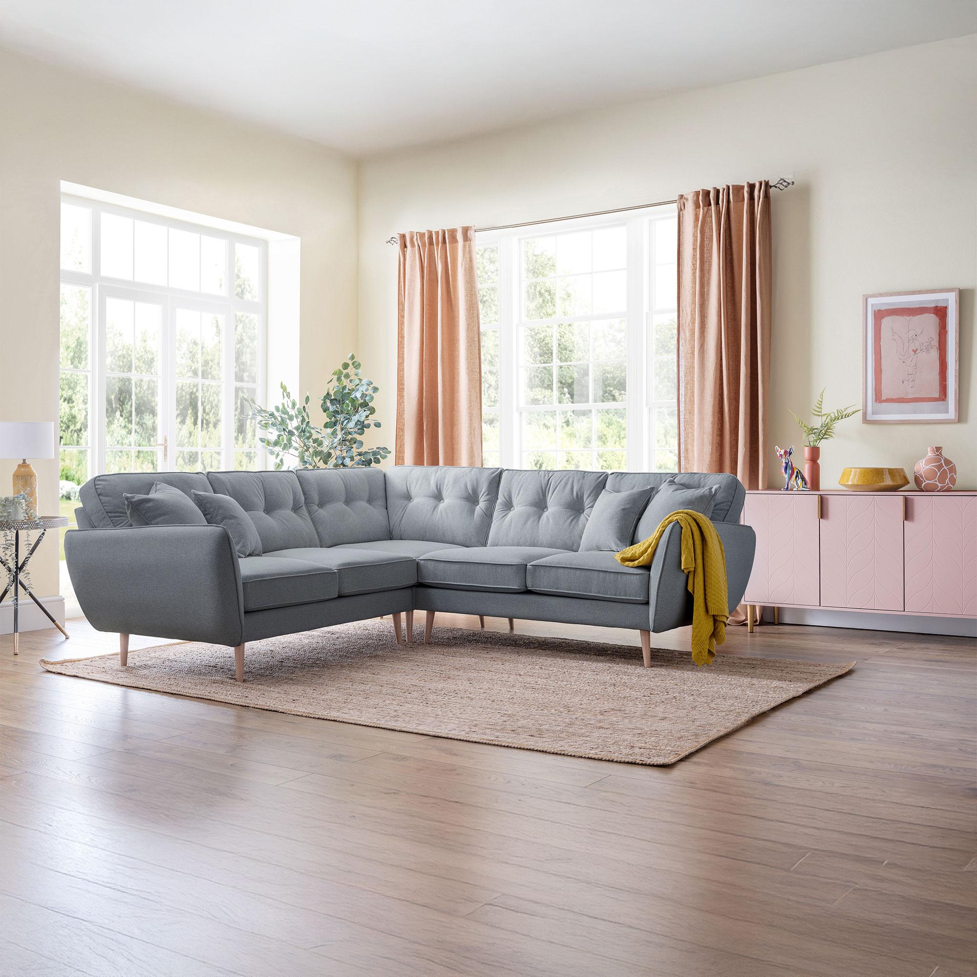 Kendal Corner Sofa - 2 Corner 2 - Petrol Fabric