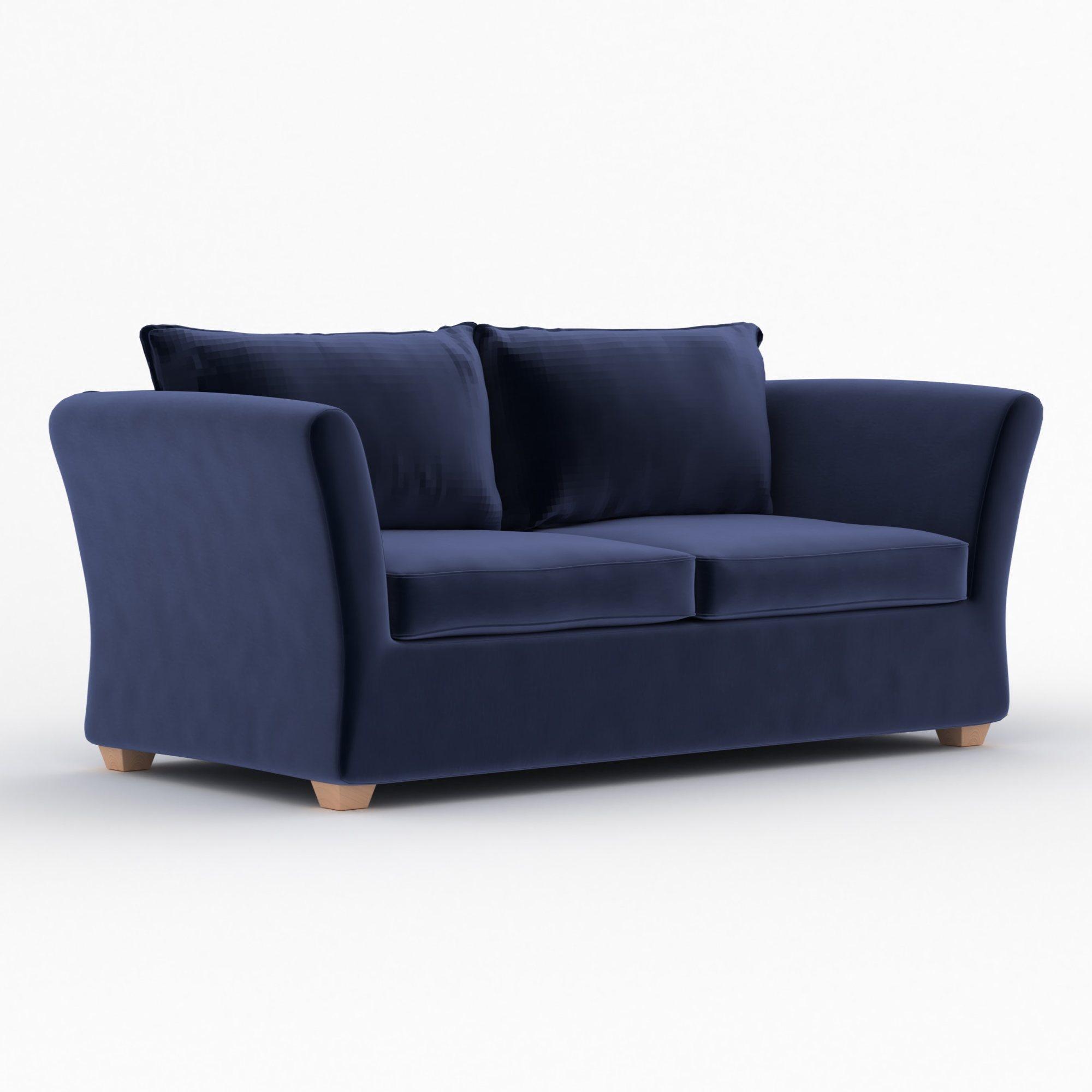 Kendle Sofa Bed - Sunningdale Midnight Blue Fabric - 2 Seater