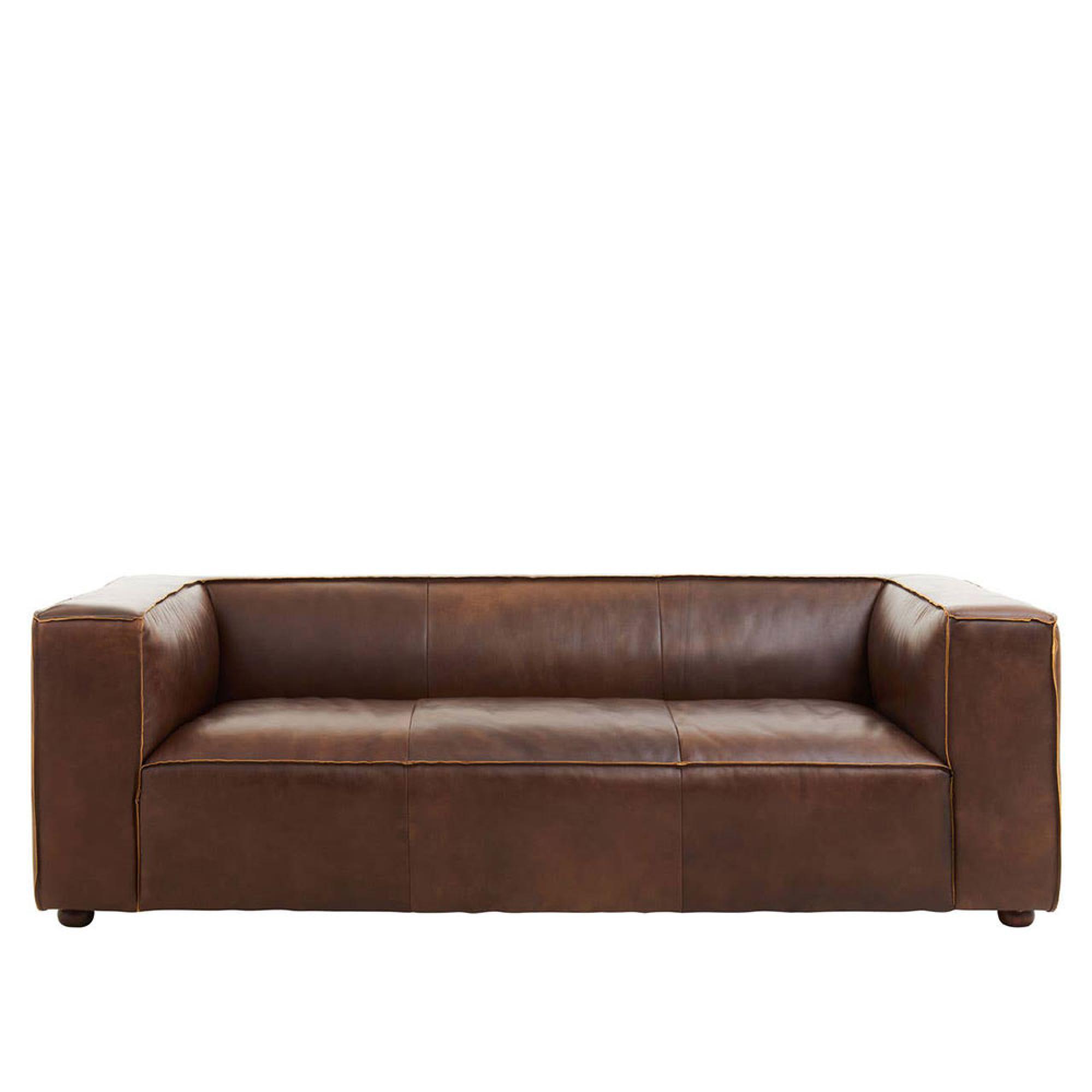 King Sofa - 3 Seater - Brown Leather - Mexico