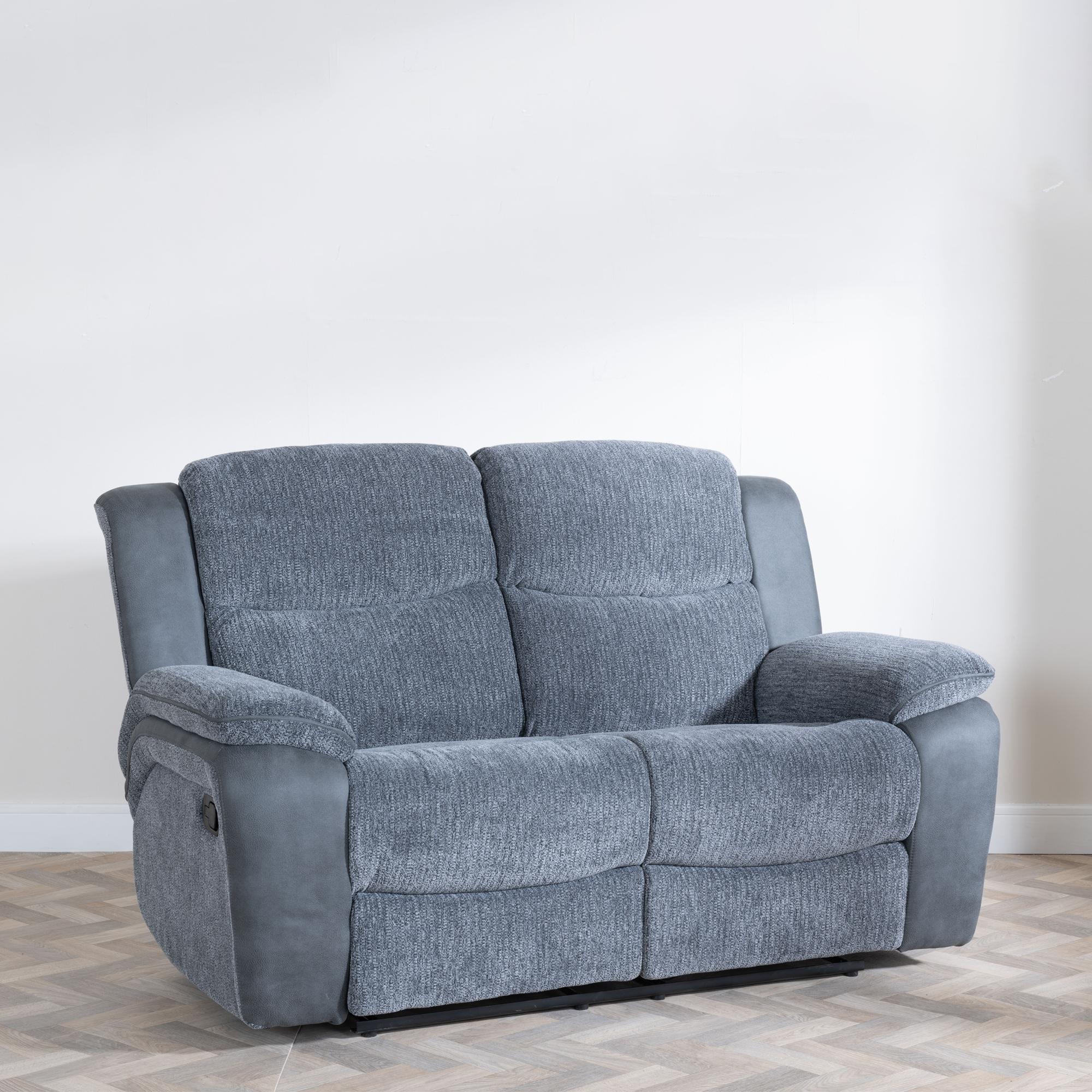 Legend Recliner Sofa - 2 Seater - Grey Fabric