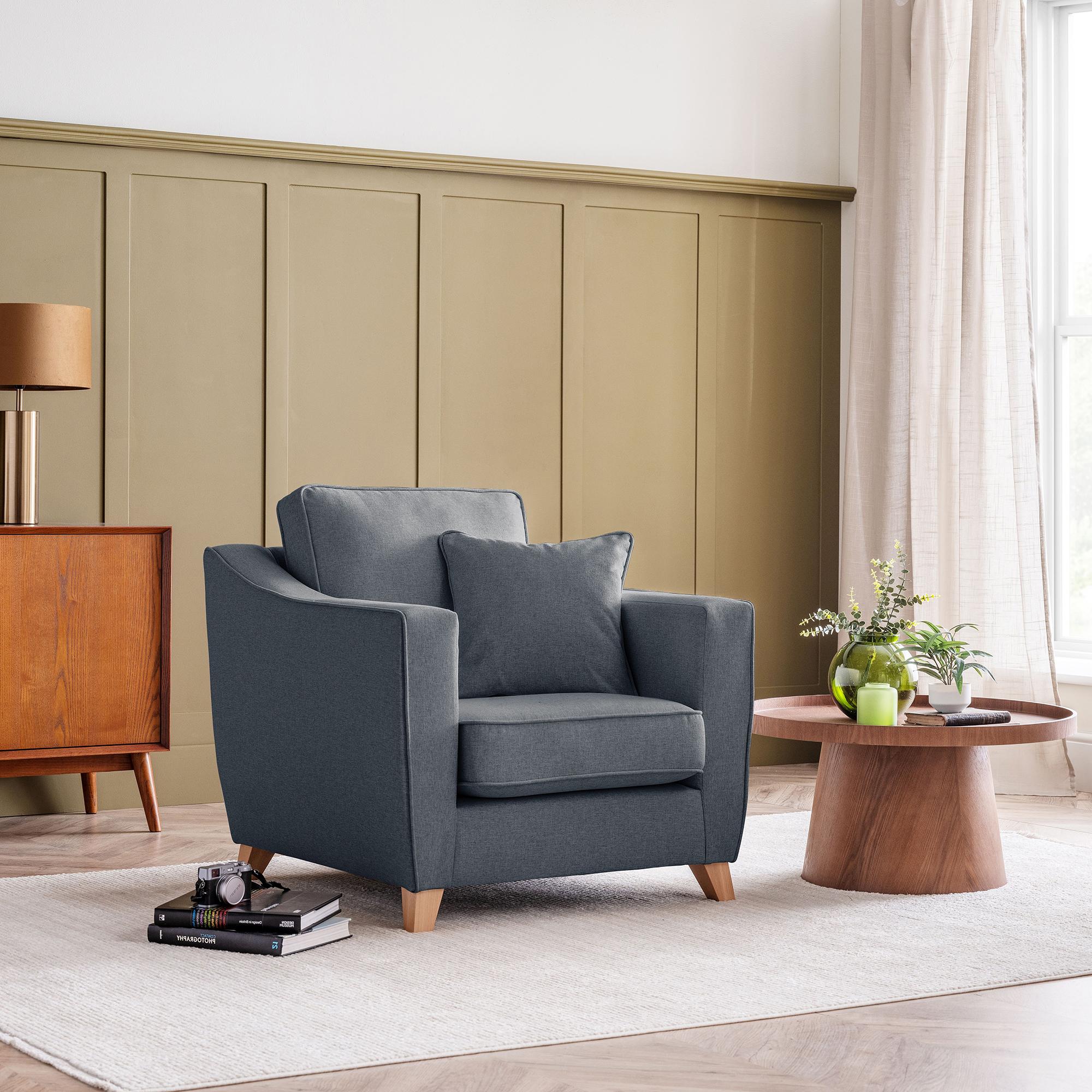 Linnet Armchair - Denim Fabric
