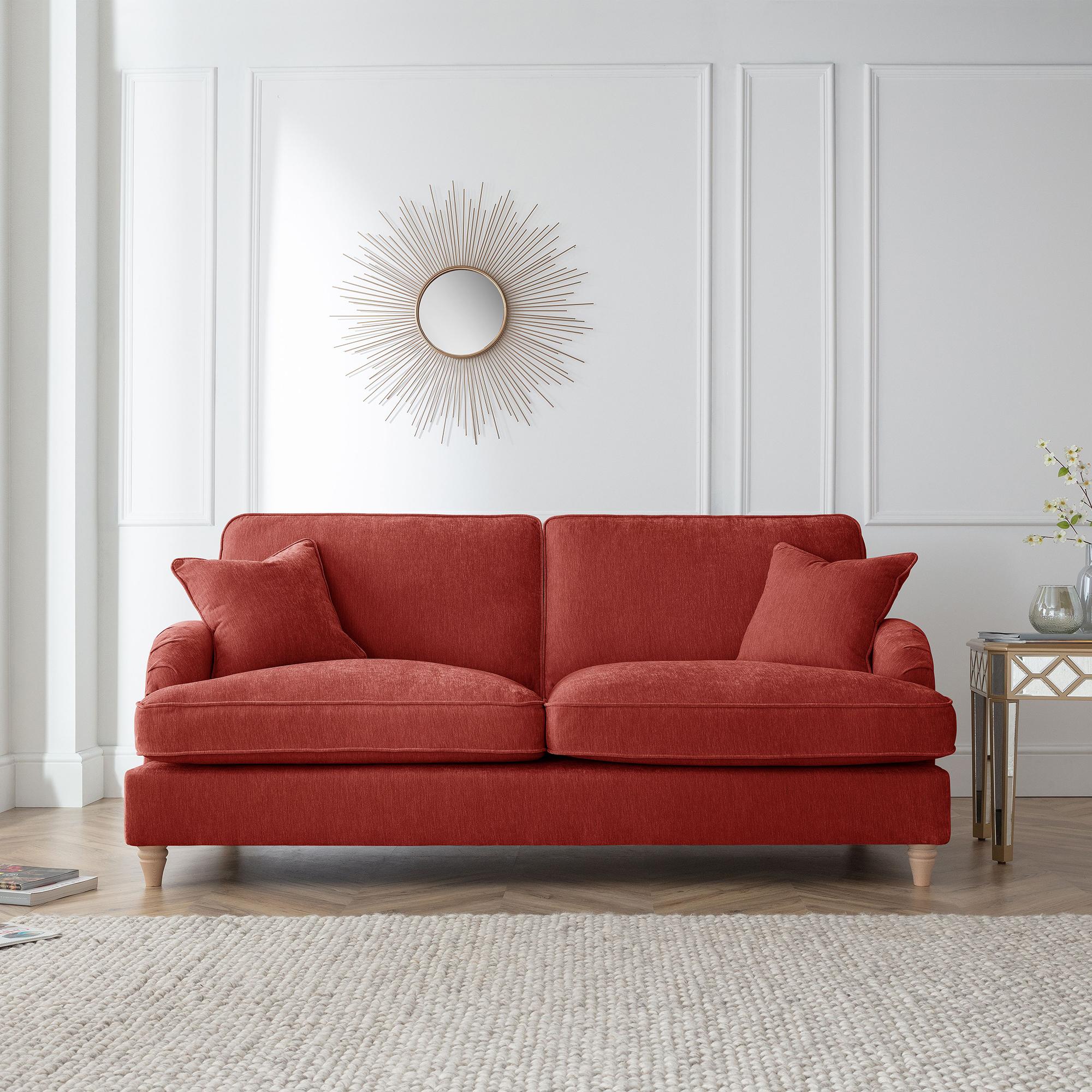 Manhattan Sofa - 3 Seater - Apricot Fabric