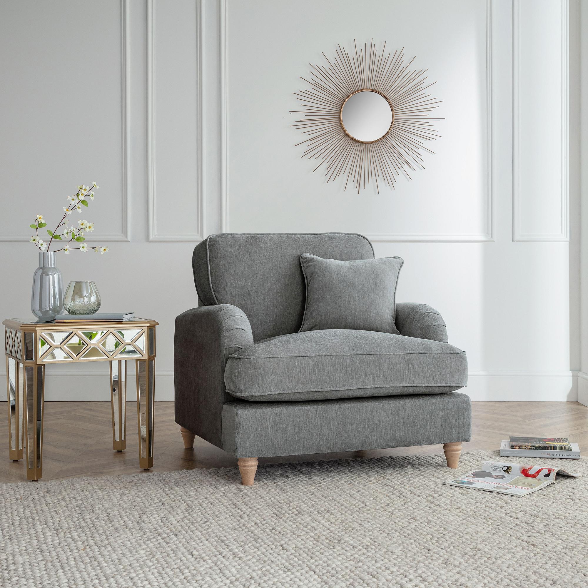 Manhattan Armchair - Charcoal Fabric