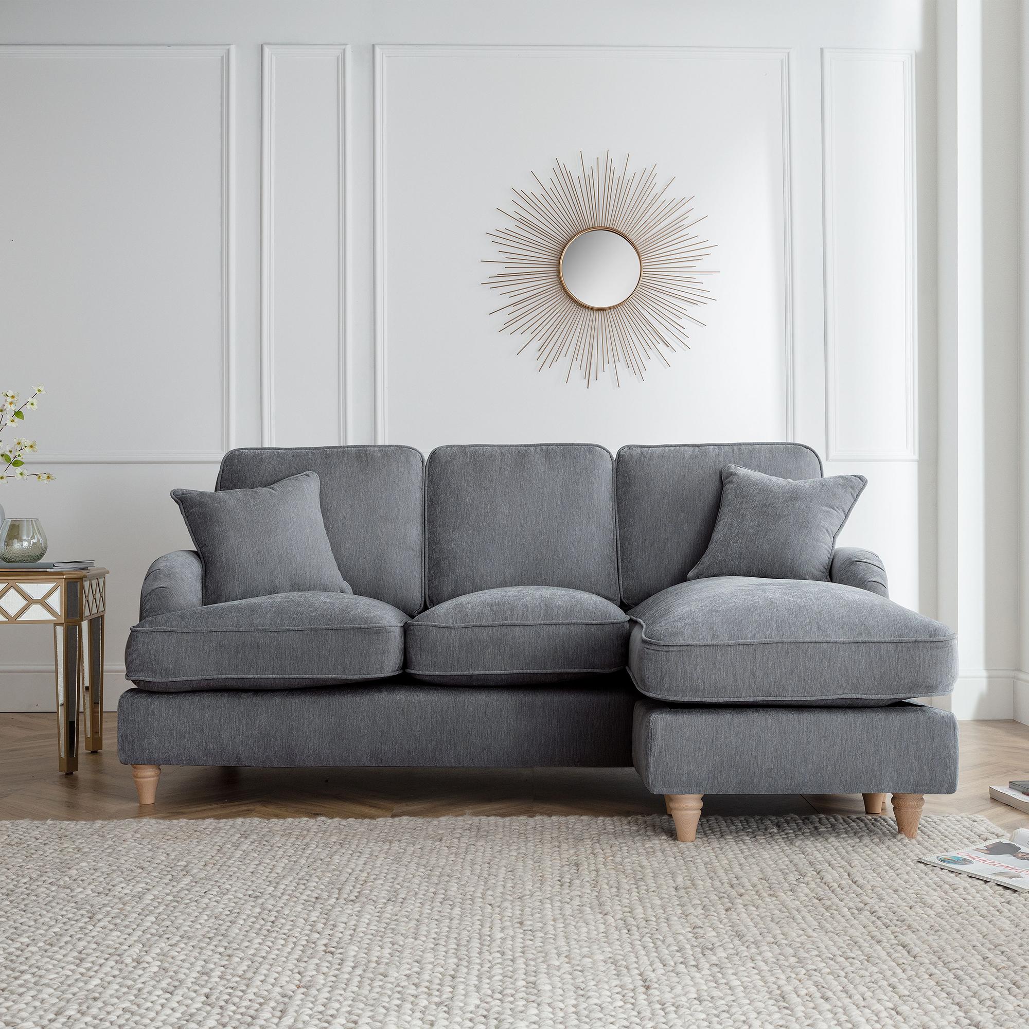 Manhattan Corner Sofa - Chaise - RHF - Charcoal Fabric