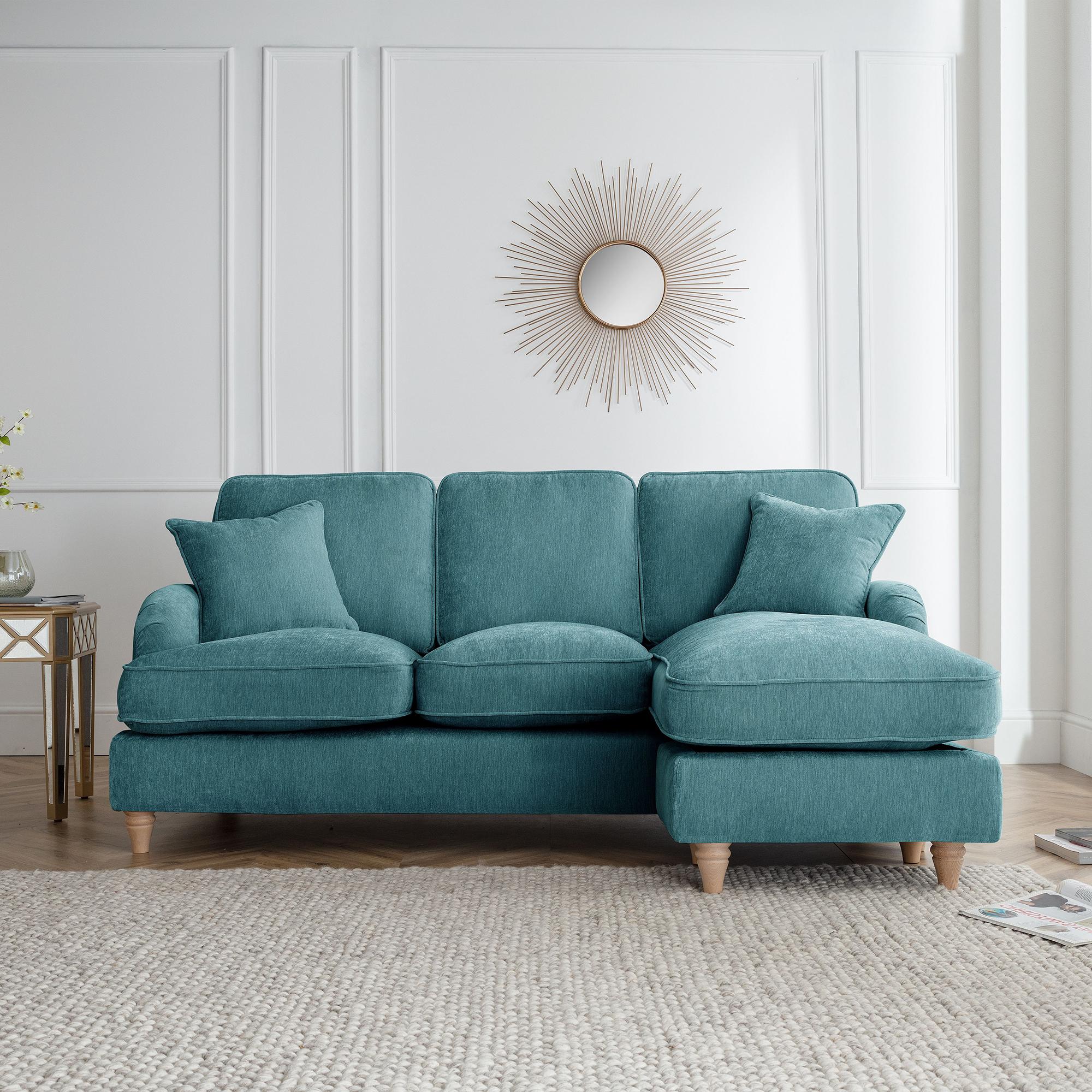 Manhattan Corner Sofa - Chaise - RHF - Emerald Fabric