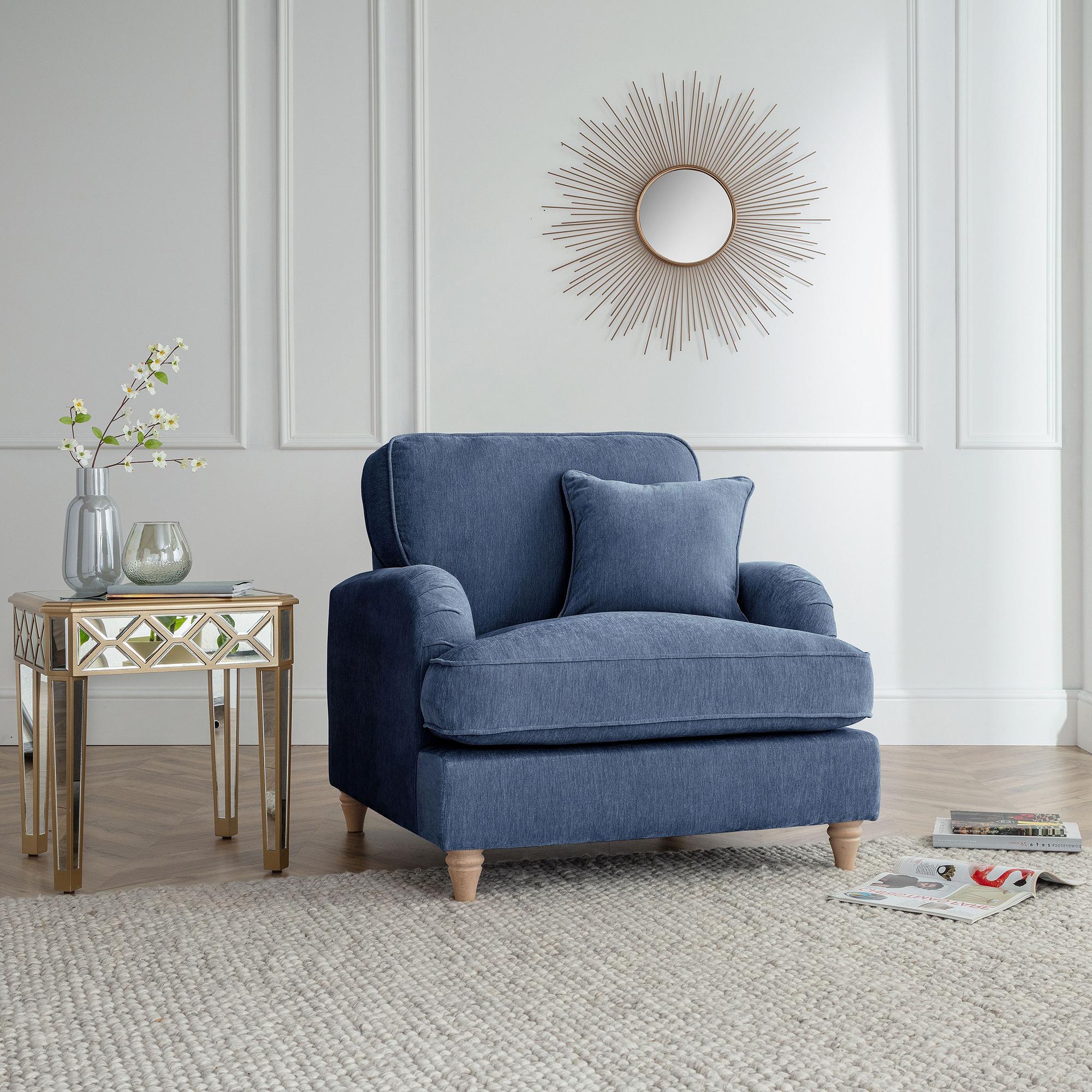 Manhattan Armchair - Navy Fabric