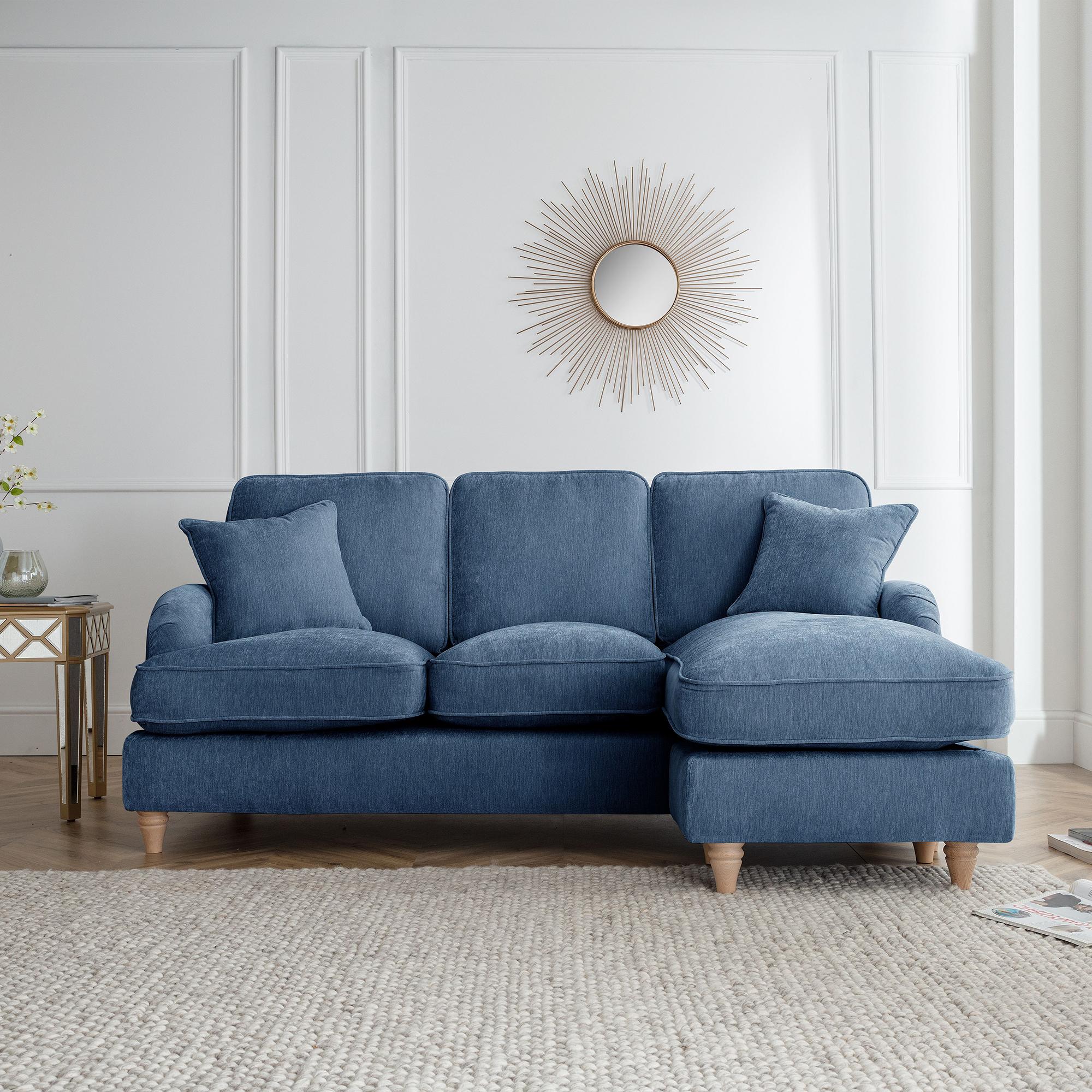 Manhattan Corner Sofa - Chaise - RHF - Navy Fabric