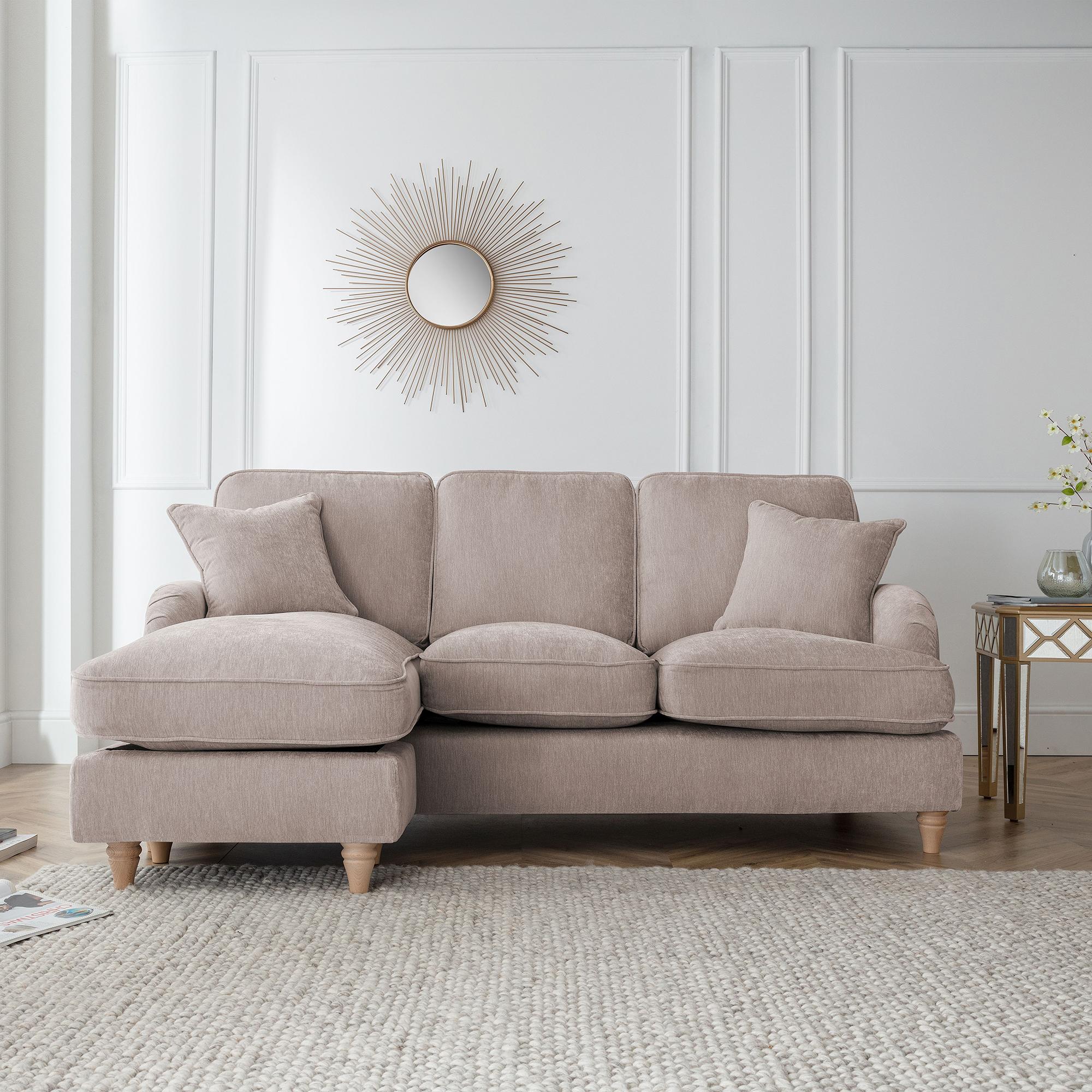 Manhattan Corner Sofa - Chaise - LHF - Putty Fabric