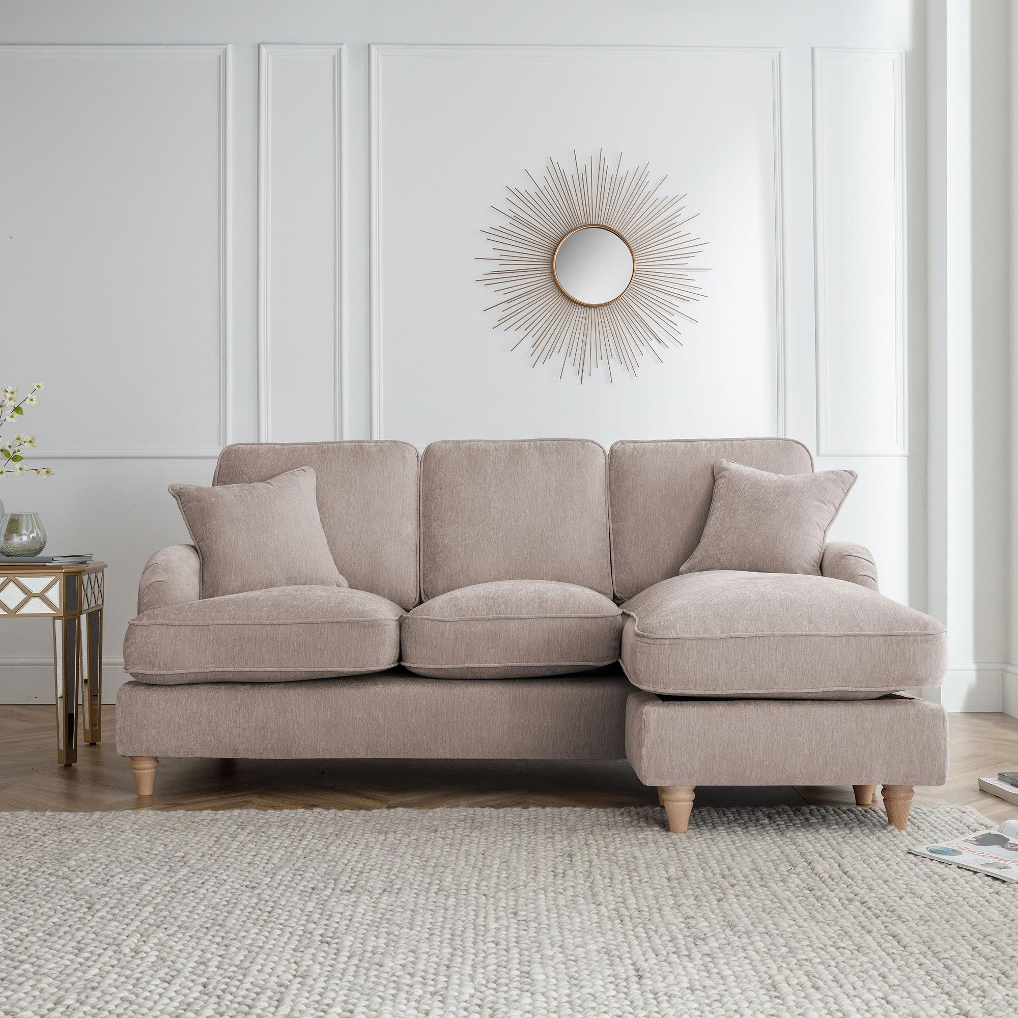 Manhattan Corner Sofa - Chaise - RHF - Putty Fabric