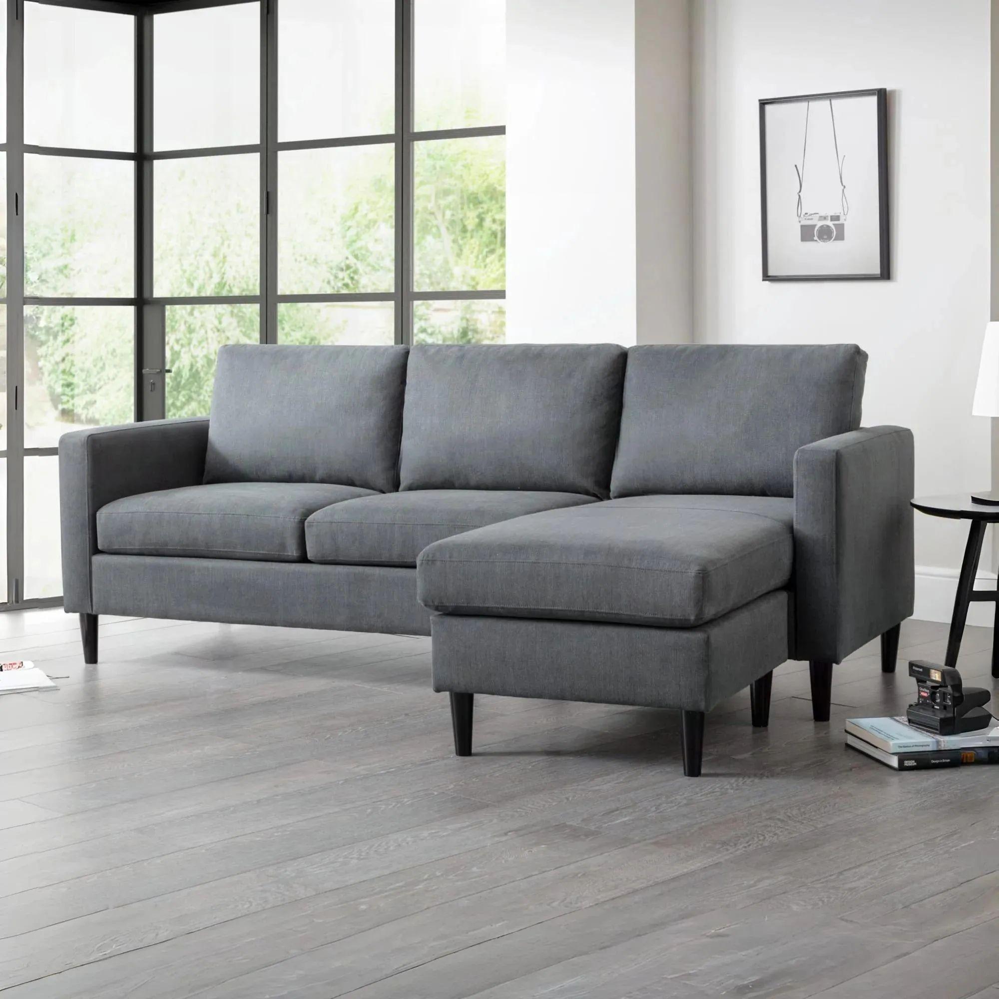 Marant Grey Fabric Corner Sofa