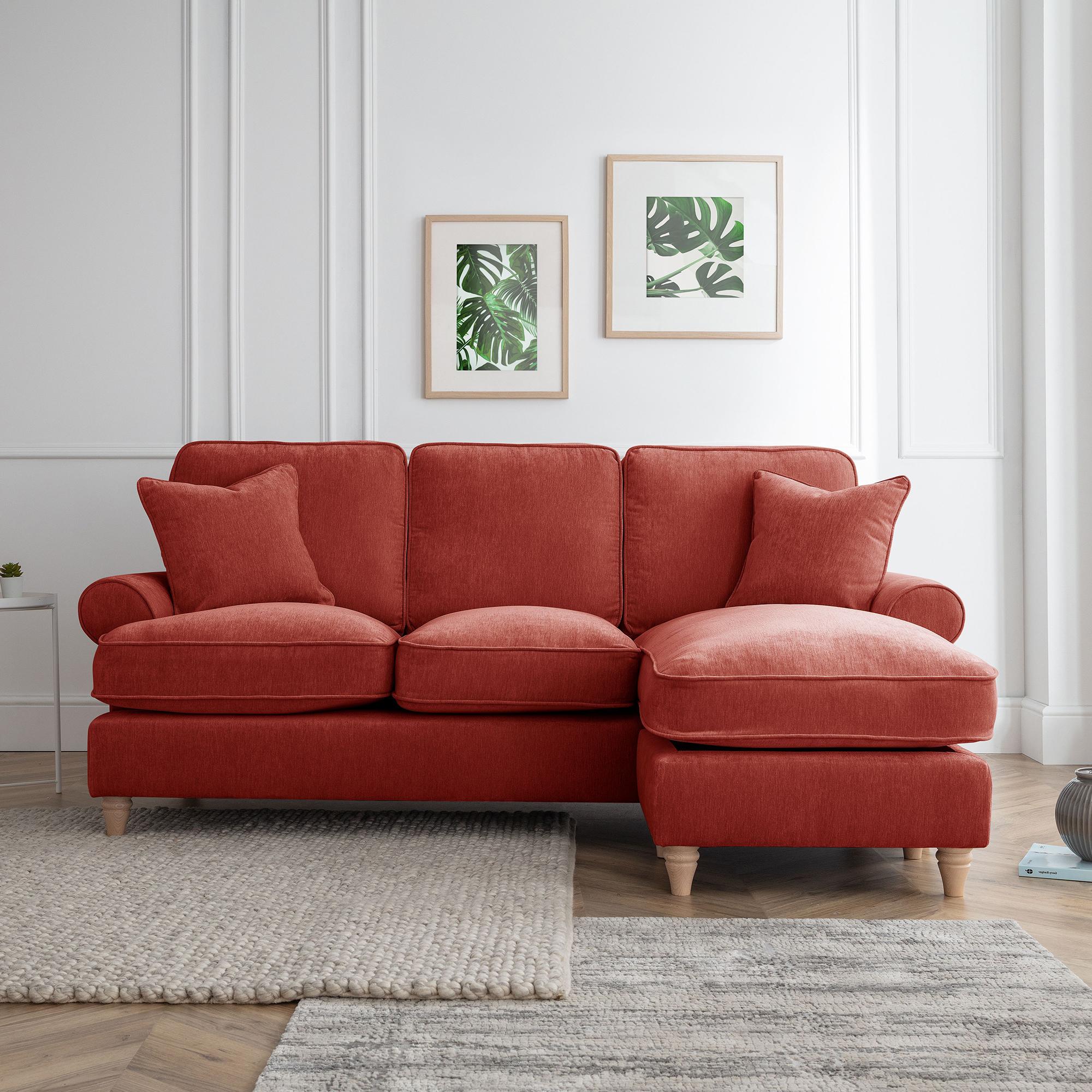 Marigot Corner Sofa - Chaise - RHF - Apricot Fabric
