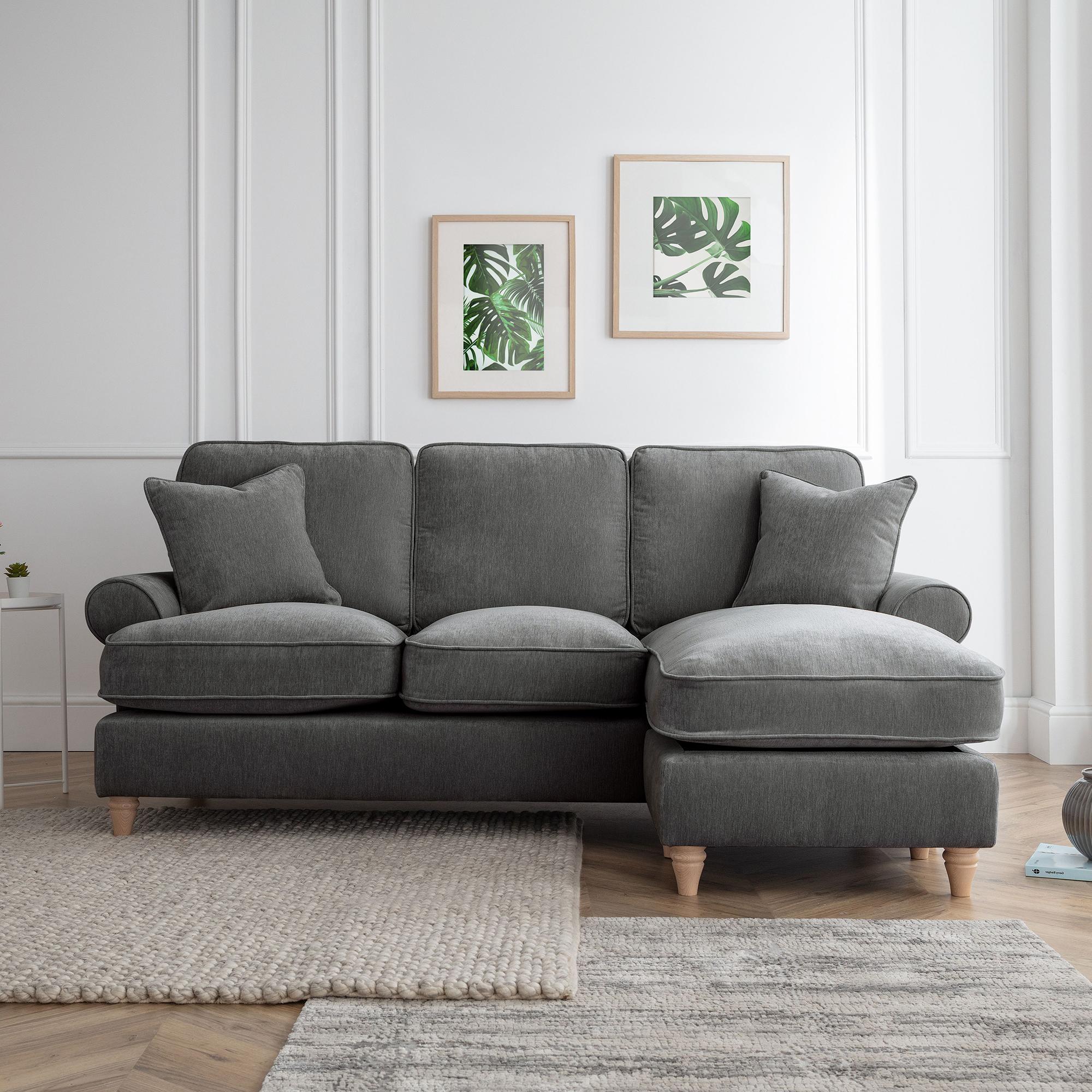 Marigot Corner Sofa - Chaise - RHF - Charcoal Fabric
