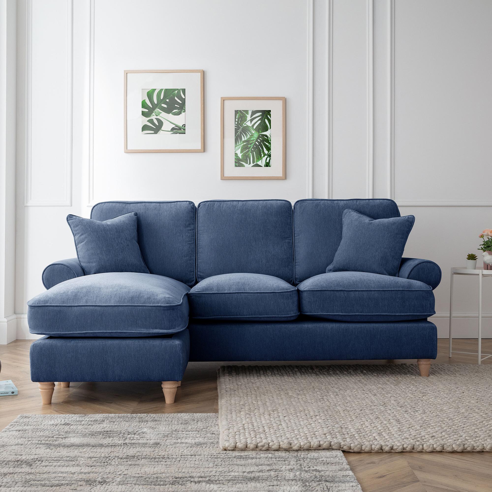 Marigot Corner Sofa - Chaise - LHF - Navy Fabric