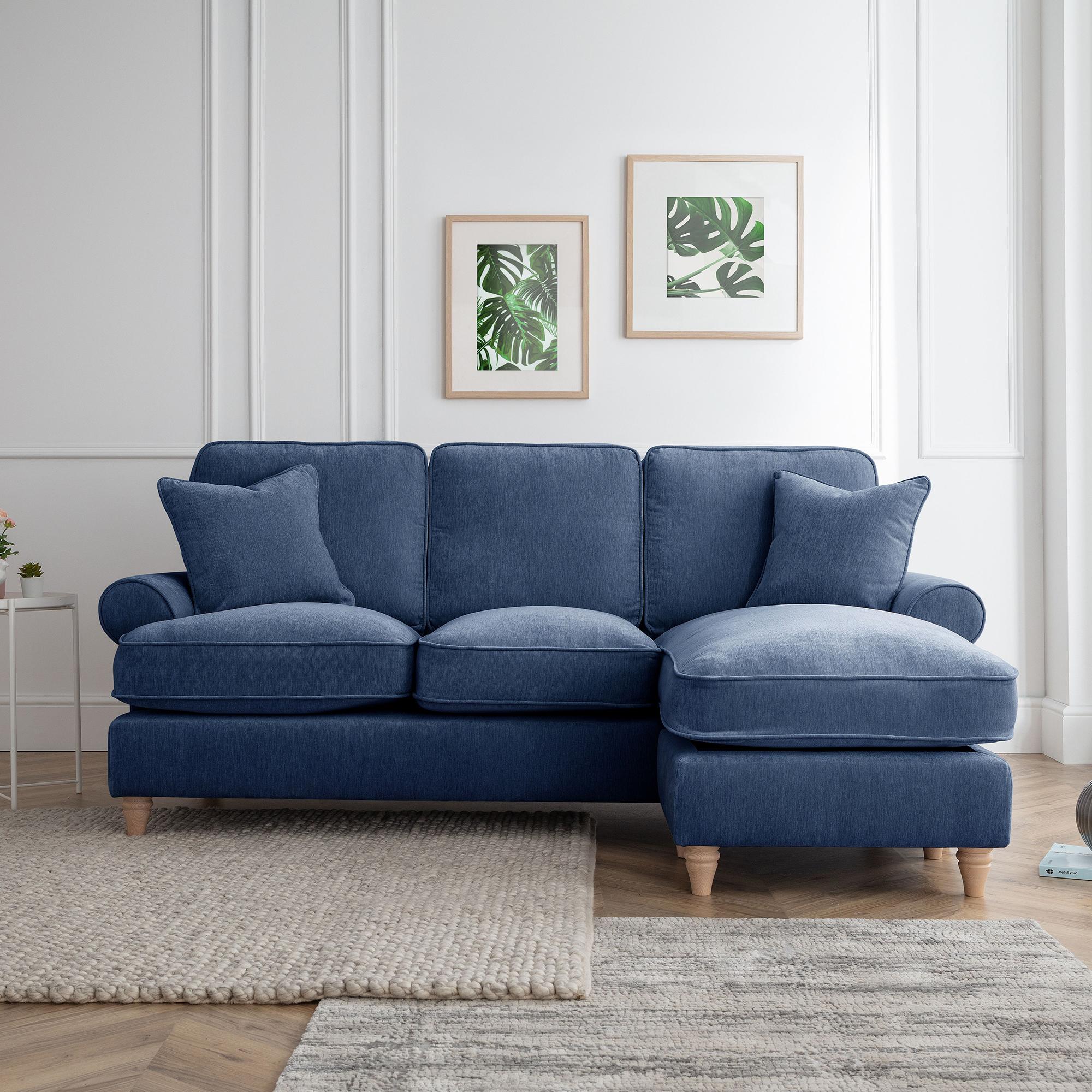 Marigot Corner Sofa - Chaise - RHF - Navy Fabric