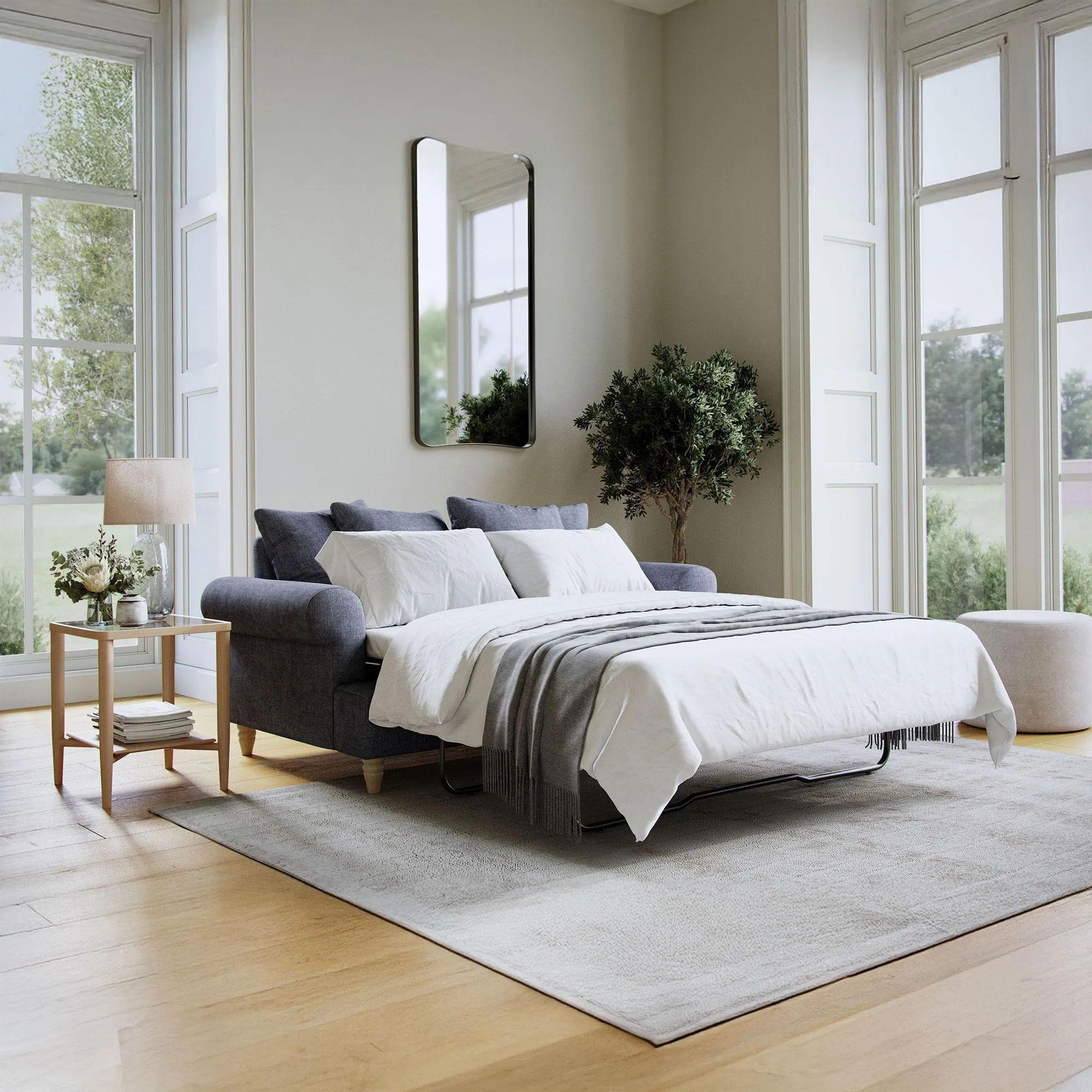 Narva Sofa Bed - 2 Seater - Pull Out - Denim Fabric