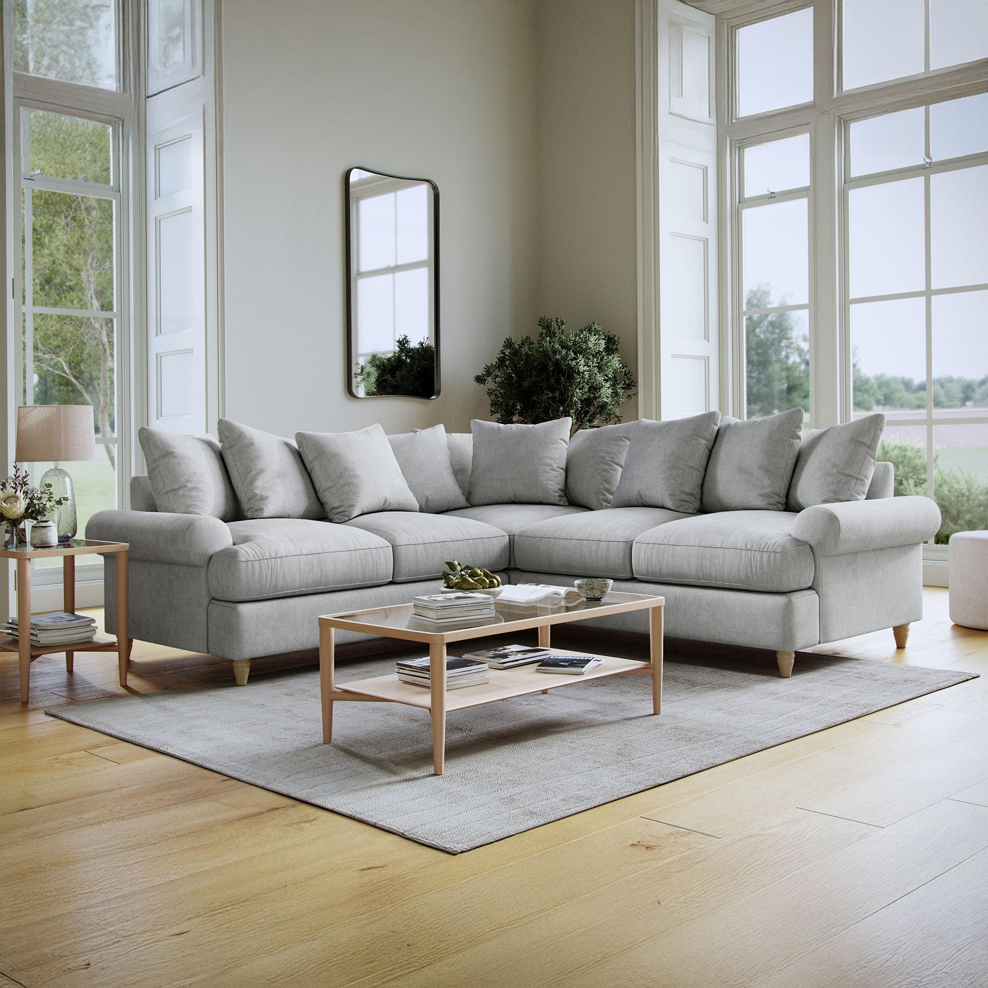 Narva Corner Sofa - 2 Corner 2 - Dove Grey Fabric