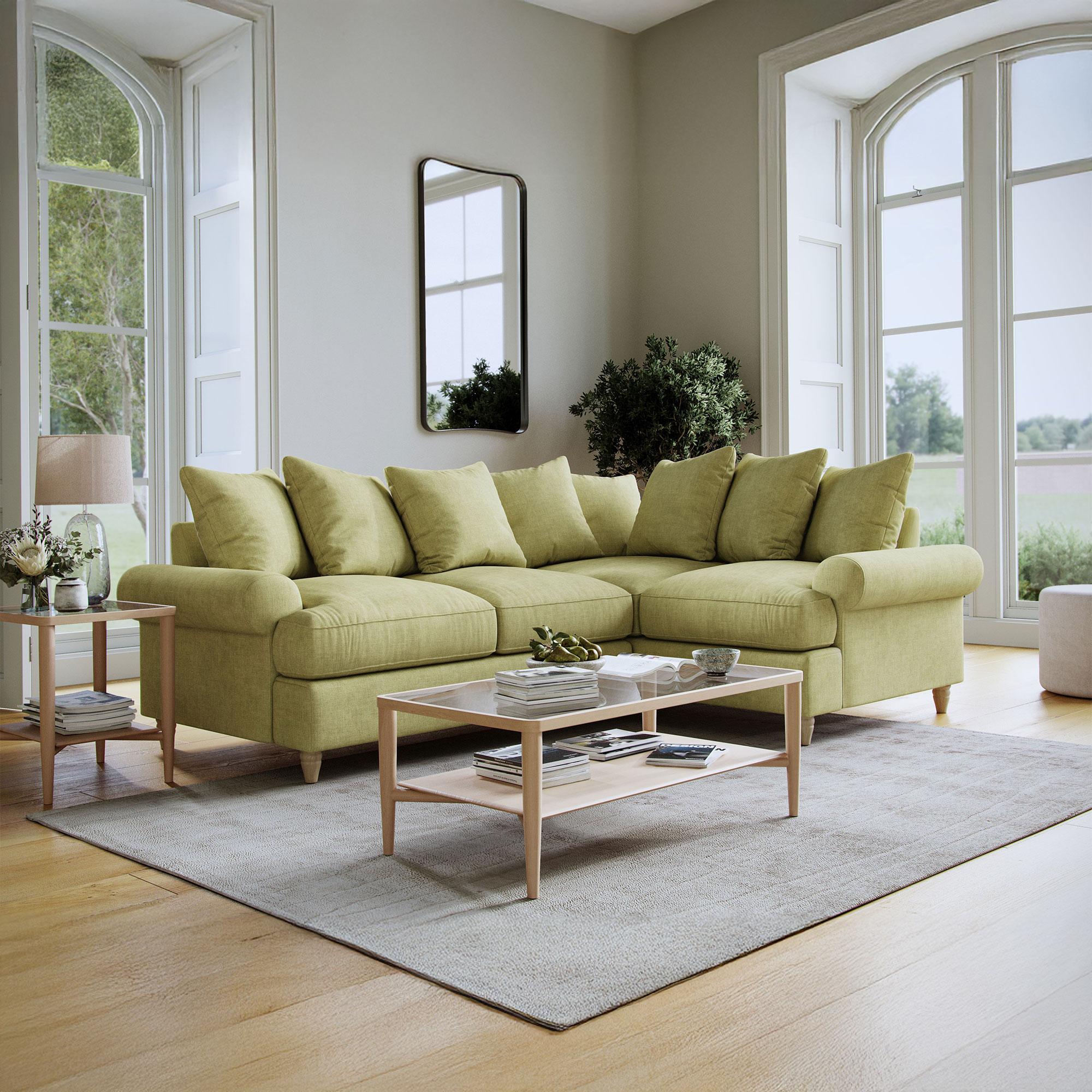 Narva Corner Sofa - 2 Corner 1 - Sage Fabric