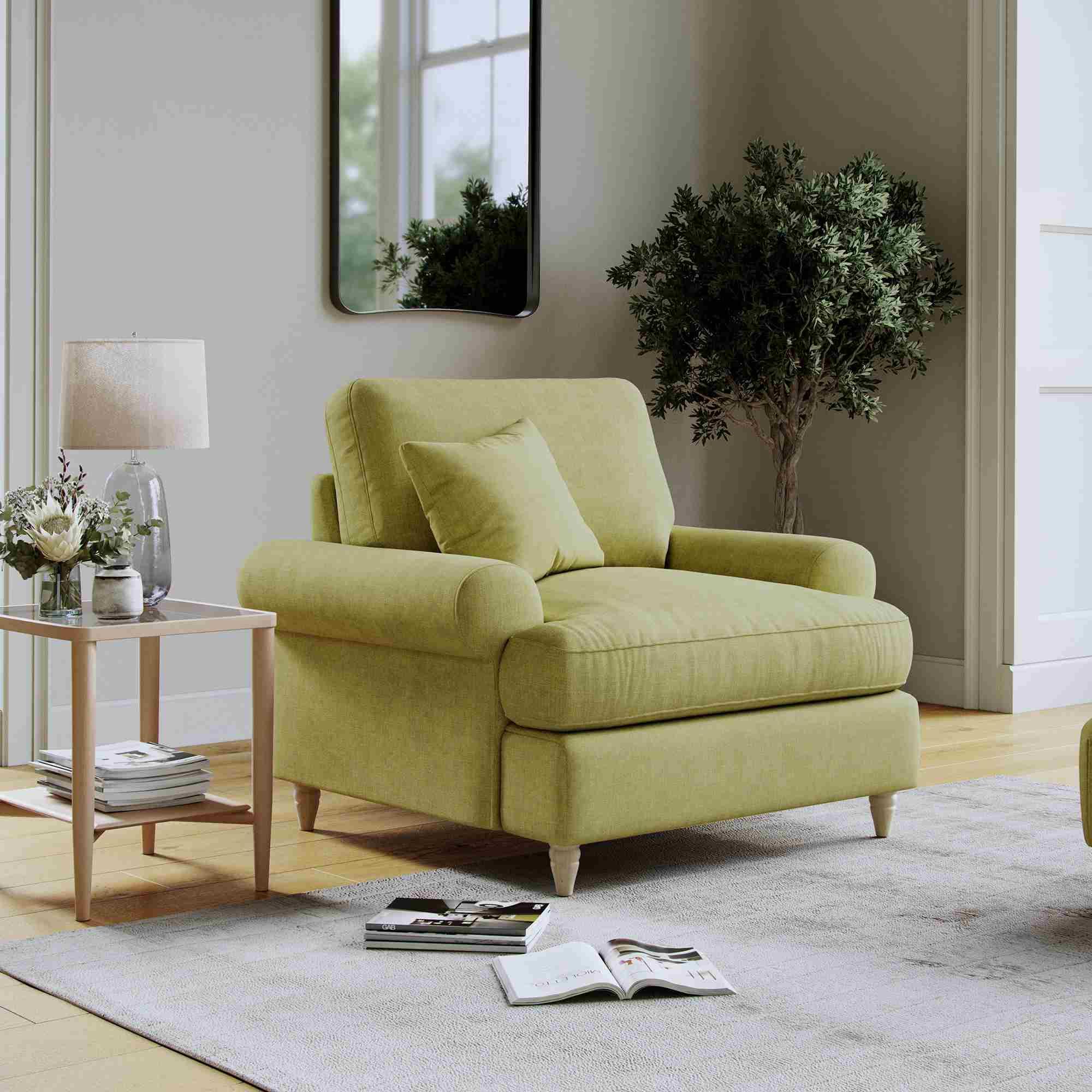 Narva Armchair - Sage Fabric