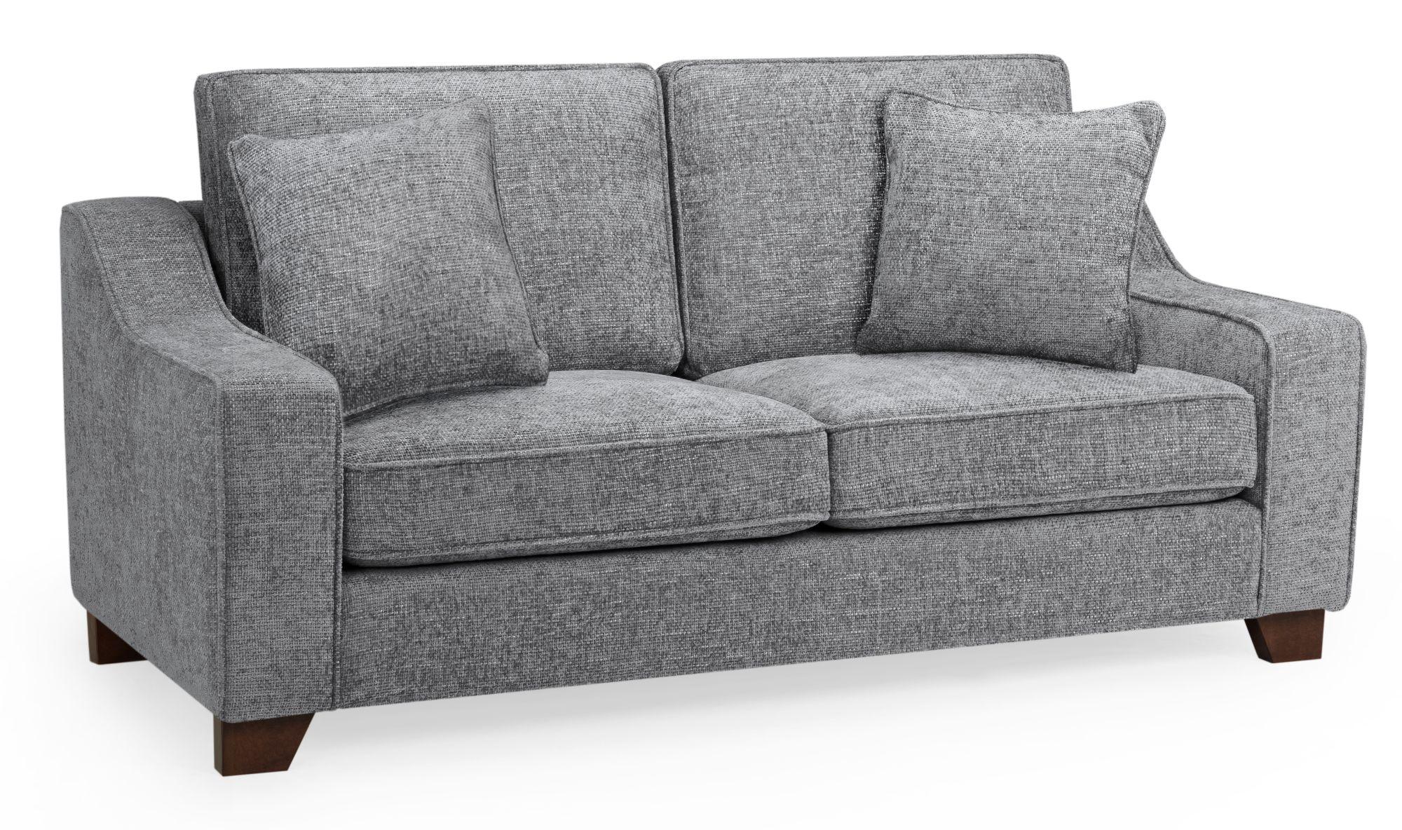 Nebraska Sofa - Slate Grey Fabric - 3 Seater