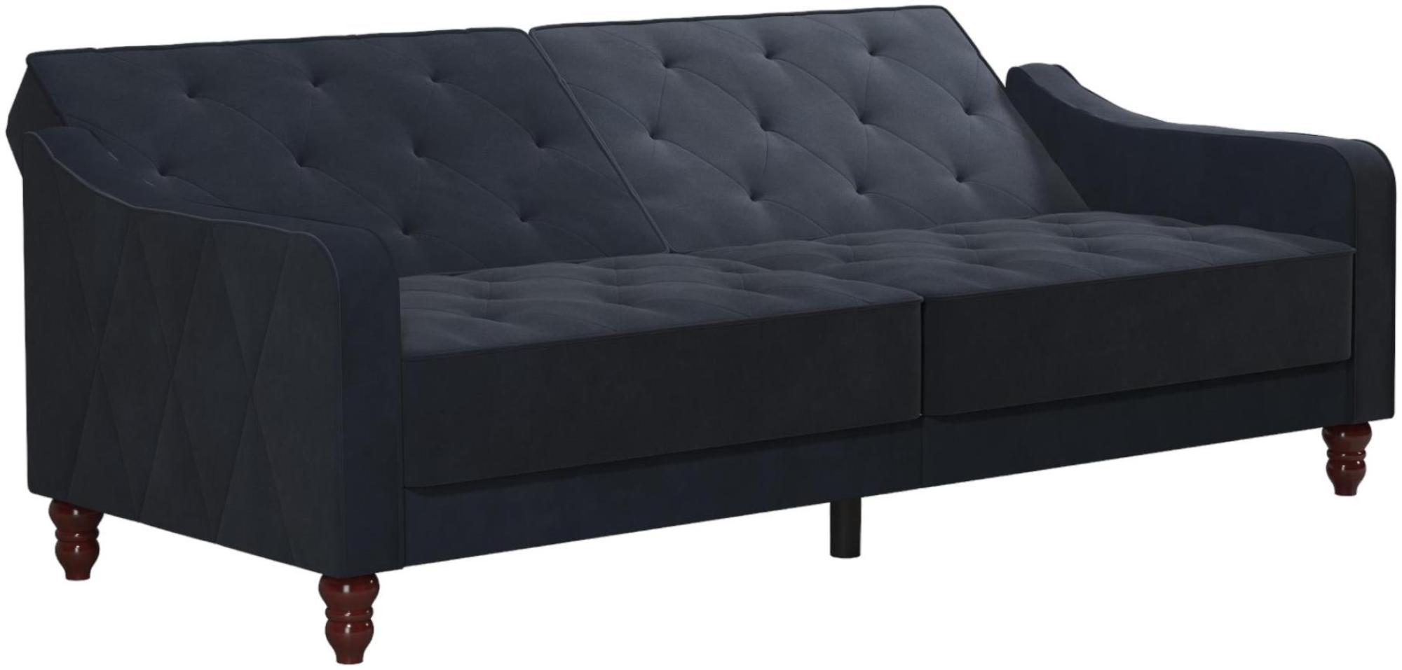 Novogratz Vintage Tufted Futon Sofa Bed - Blue Velvet - 2238679NUK