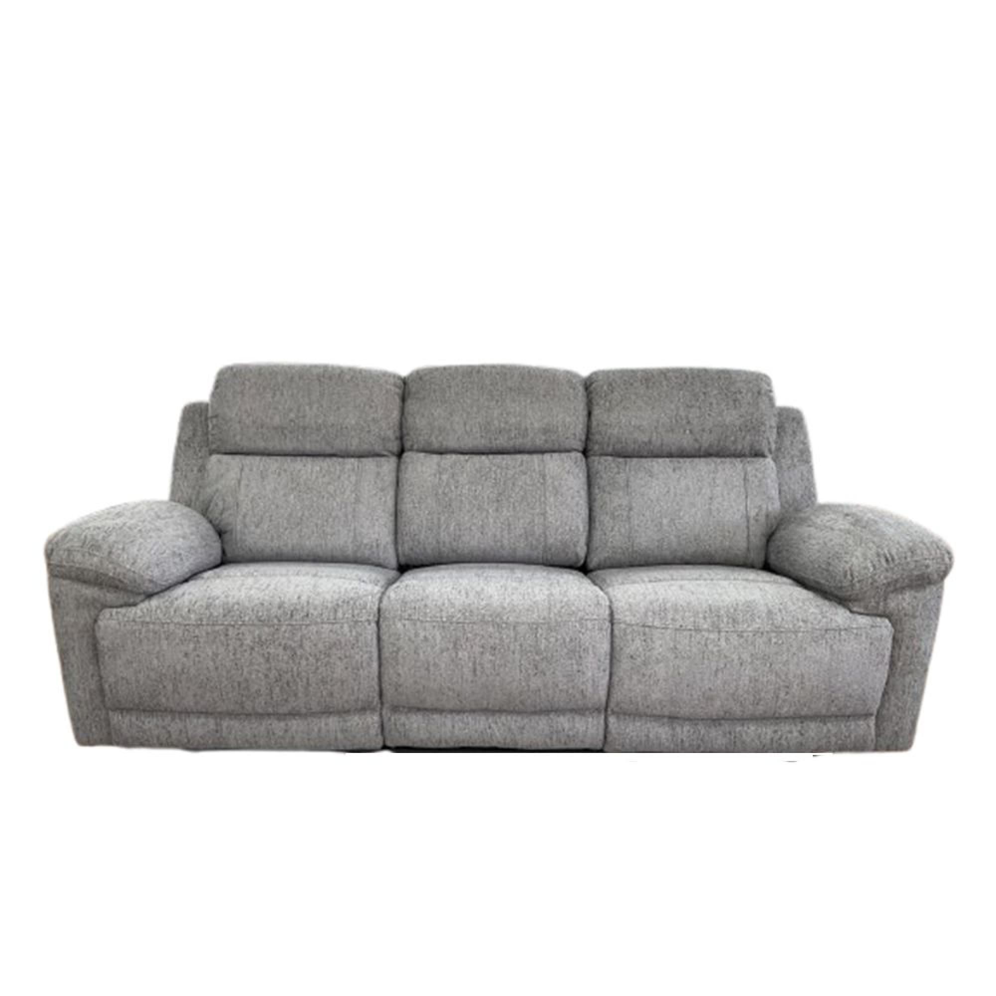 Owen Electric Recliner Sofa - Grey Fabric - 3 Seater
