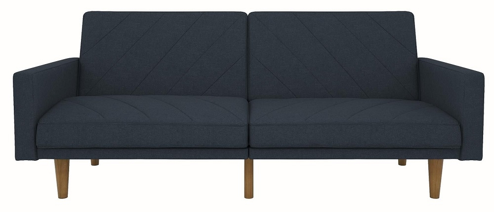 Paxson Sofa Bed - 2 Seater - Navy Blue Linen Fabric - 2110629UK