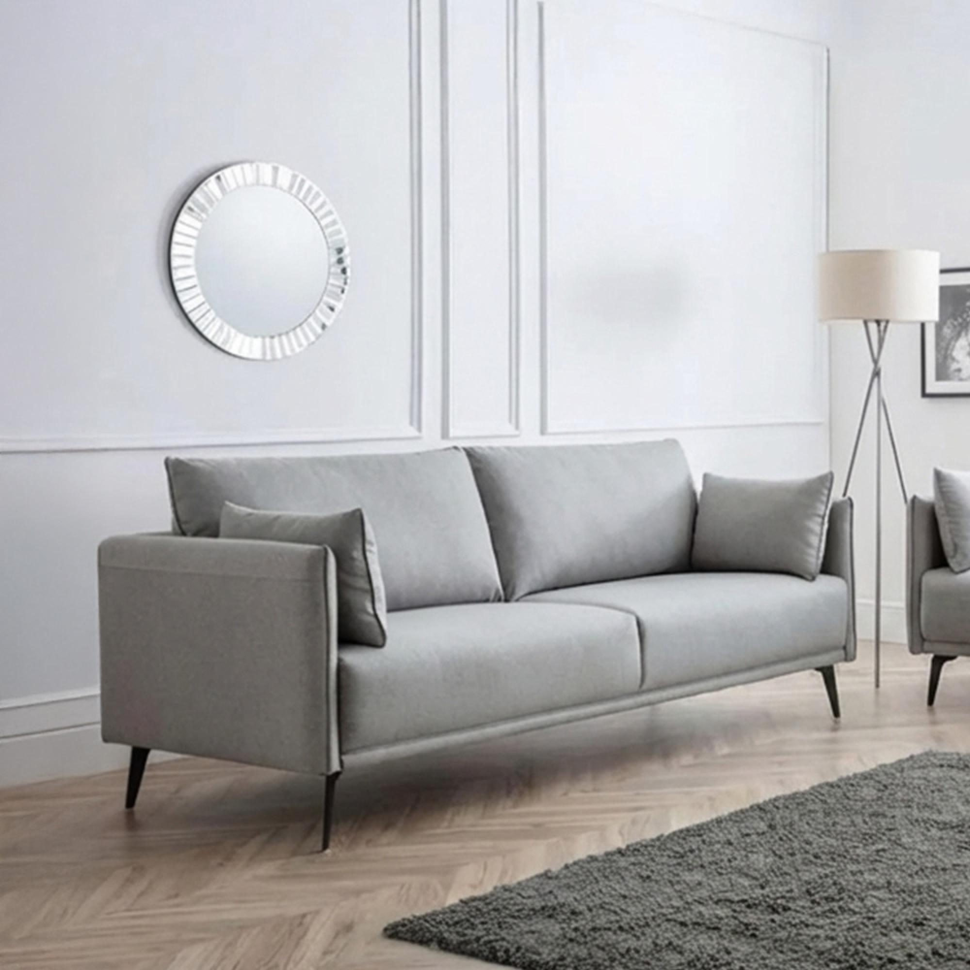 Rohe Sofa - 3 Seater - Grey Fabric