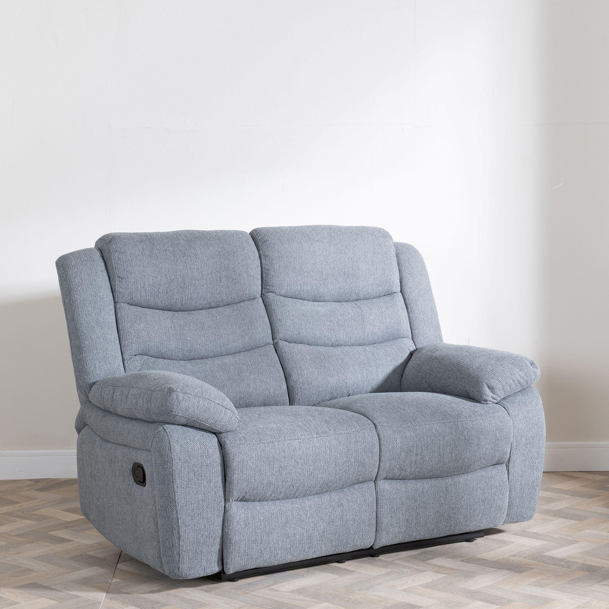 Windsor Recliner Sofa - 2 Seater - Grey Fabric